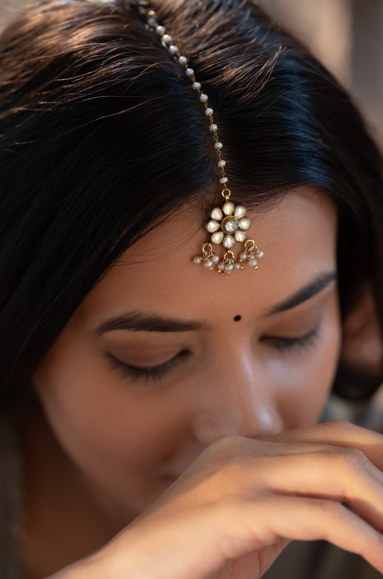 Fleur Kundan Maang Tikka