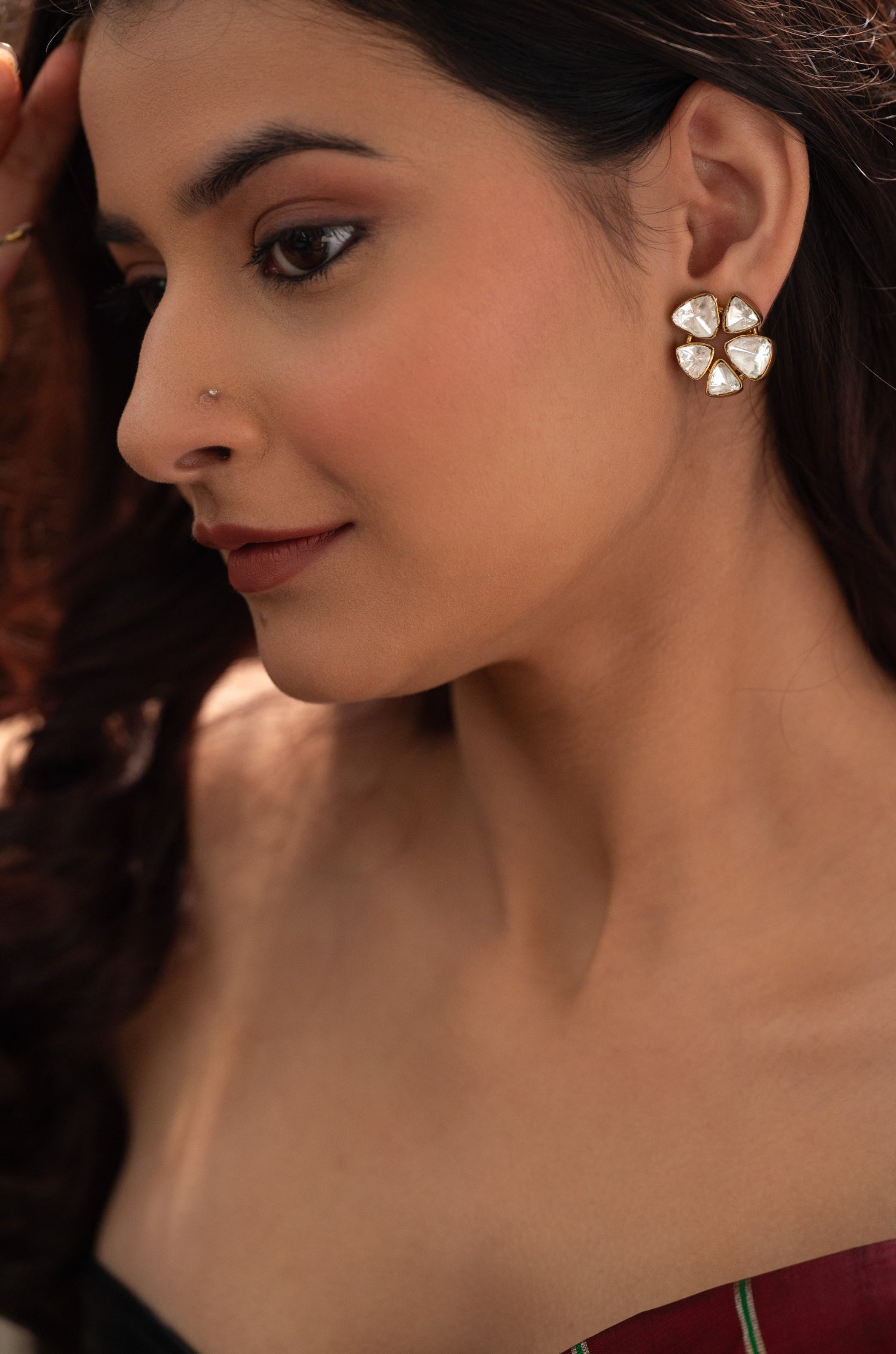 Zia Victorian Polki Studs