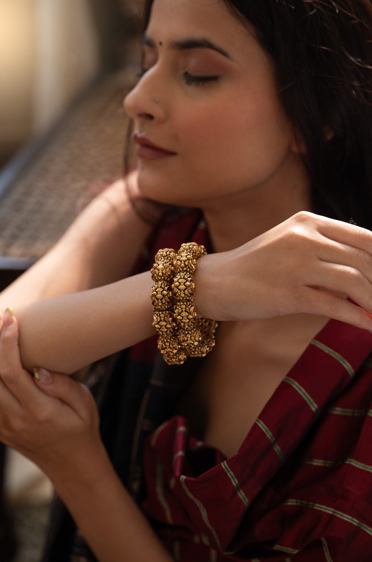 Ridhi Temple Bangles - Set of 2