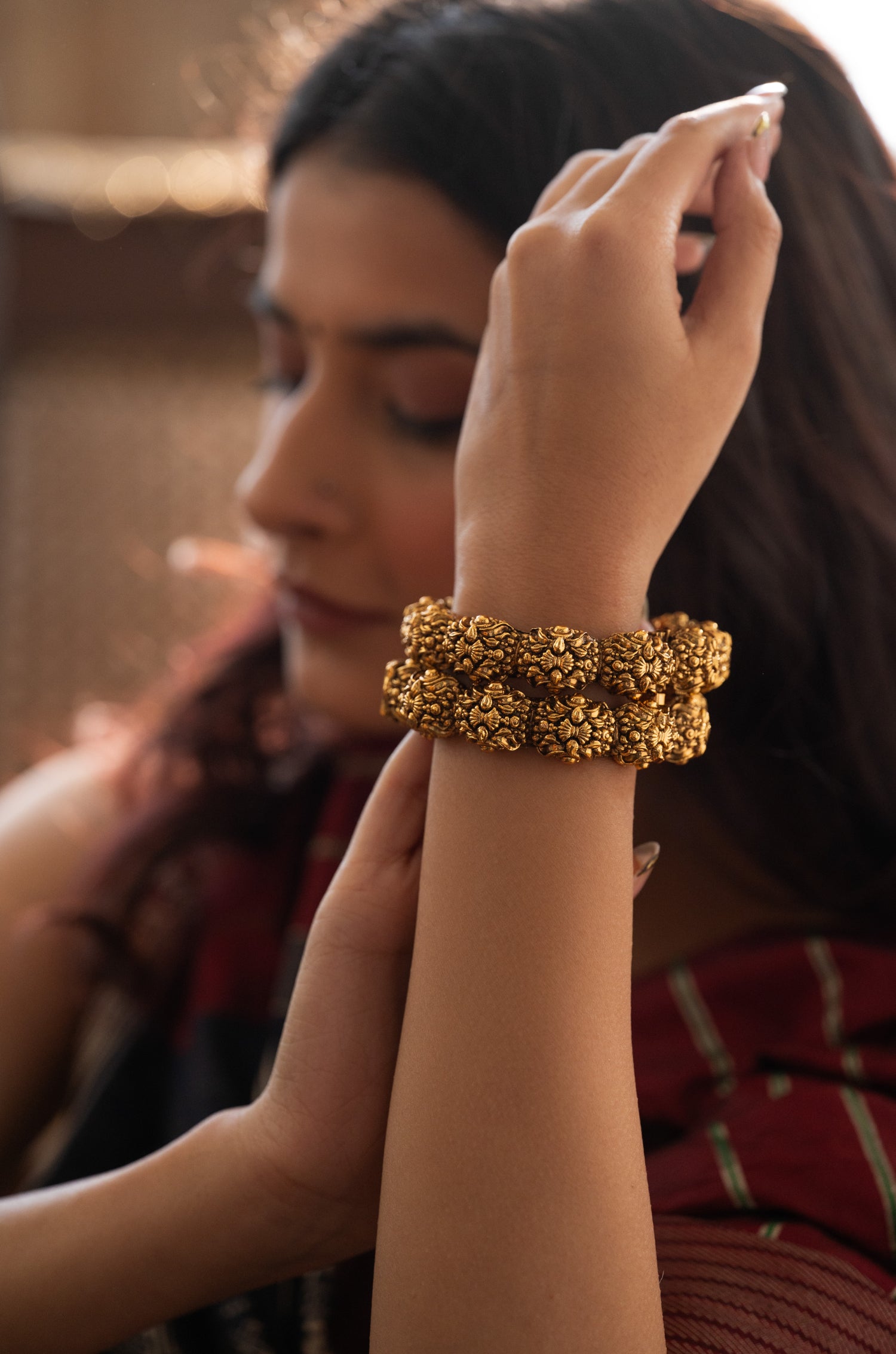 Ridhi Temple Bangles - Set of 2