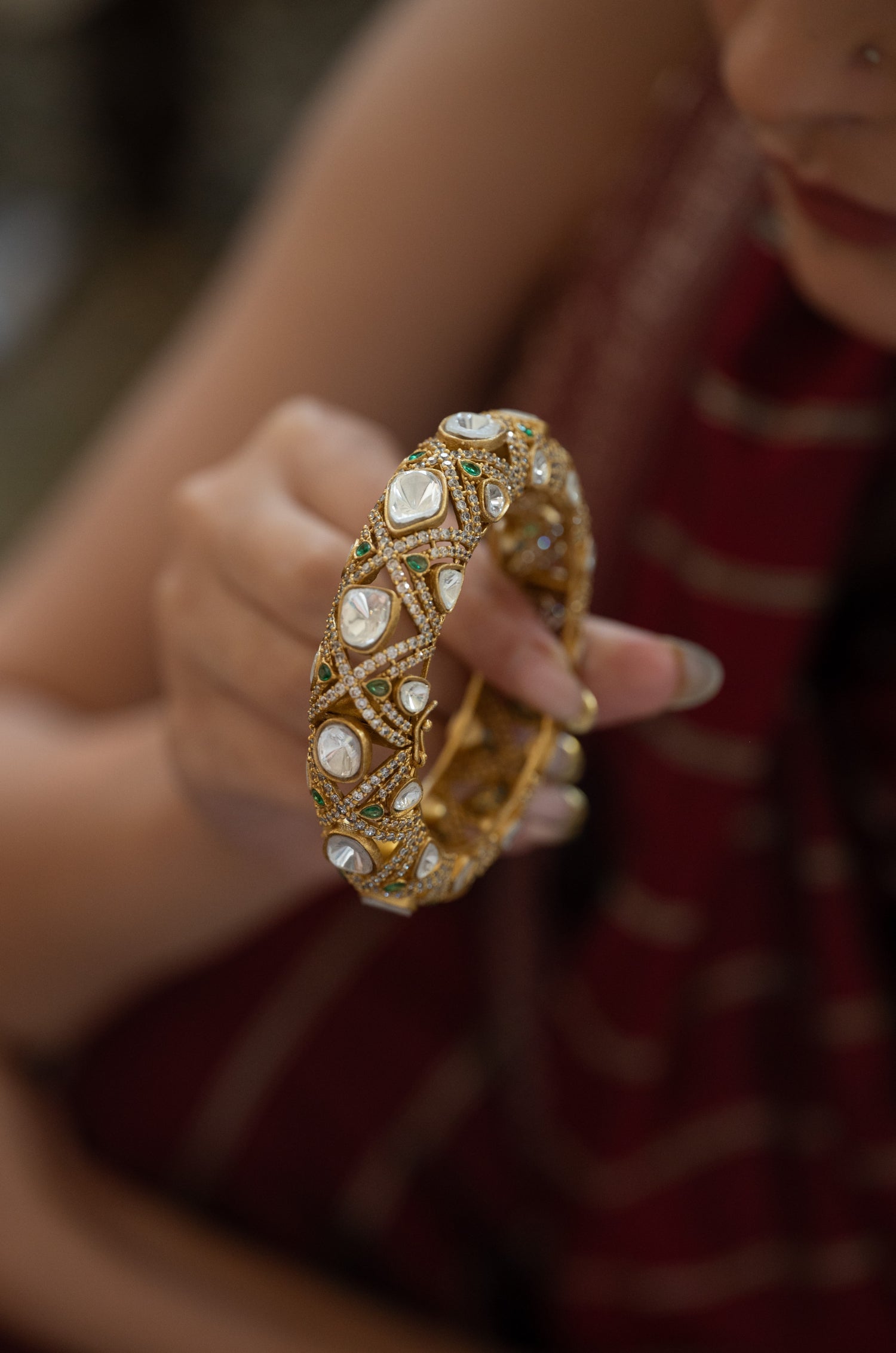 Tania Victorian Polki Bangle