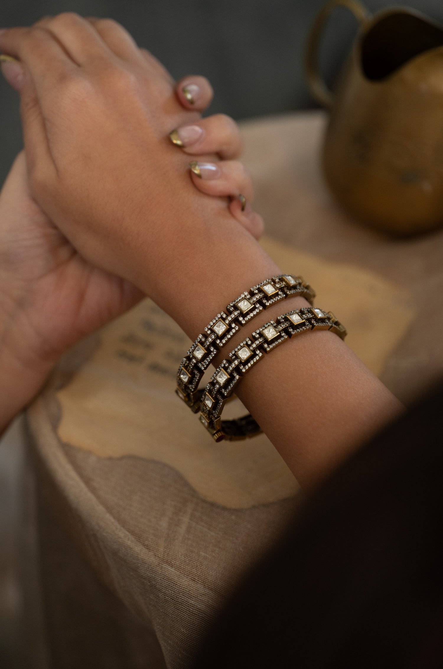 Gia Polki Bangles - Set of 2