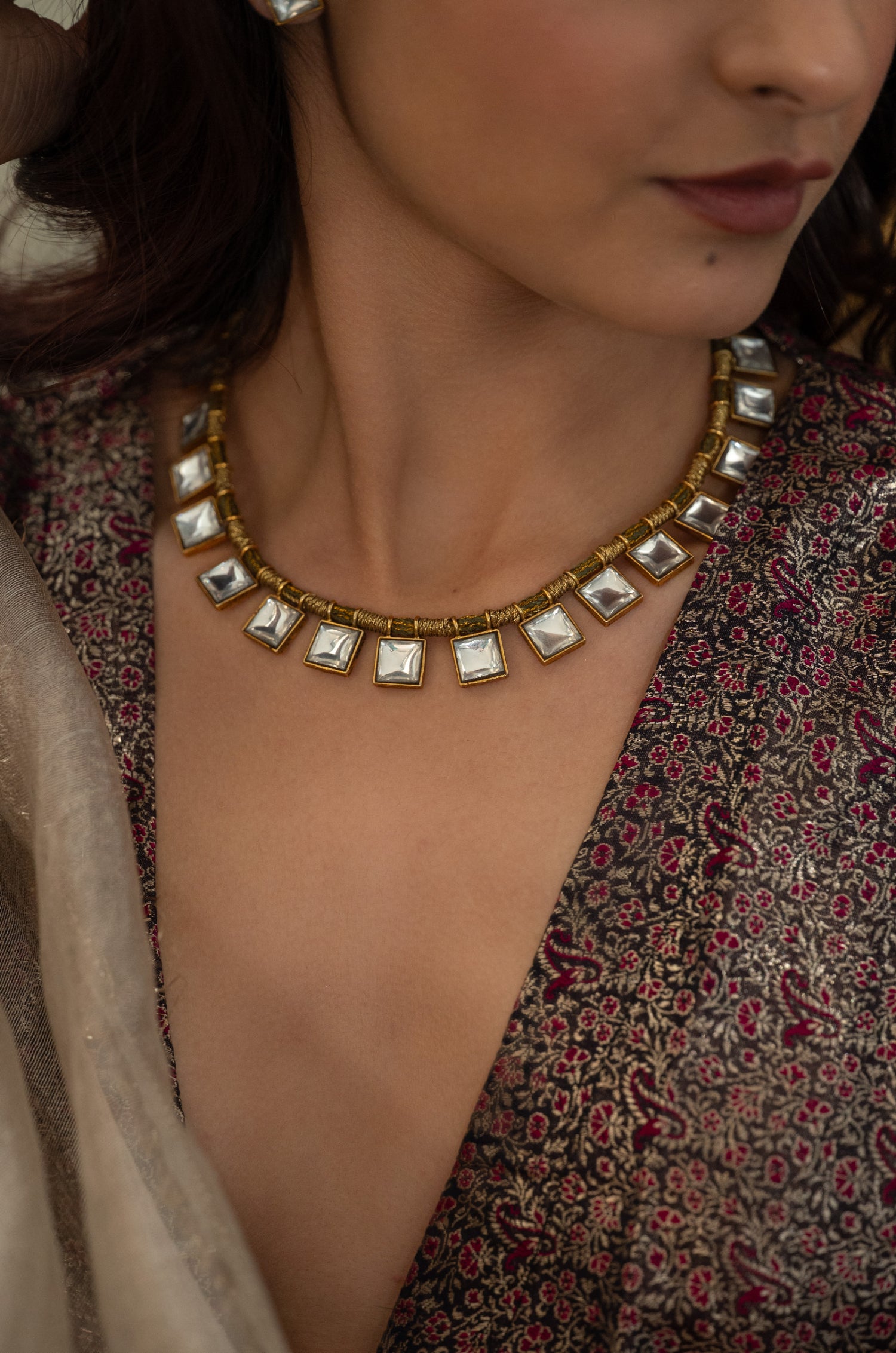 Mehreen Kundan Choker Necklace Set