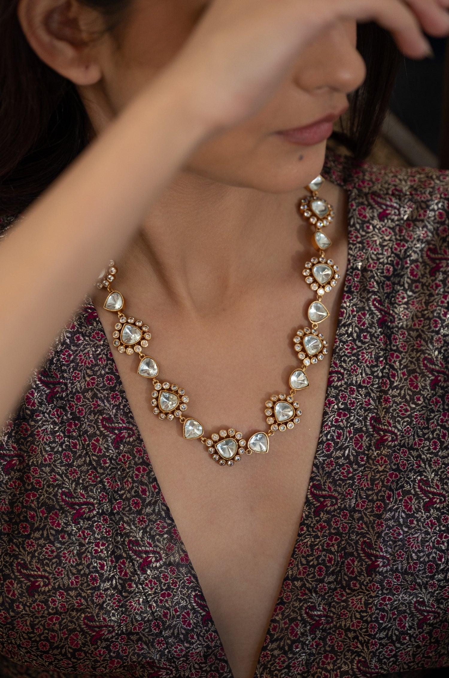 Yuvika Polki Necklace Set