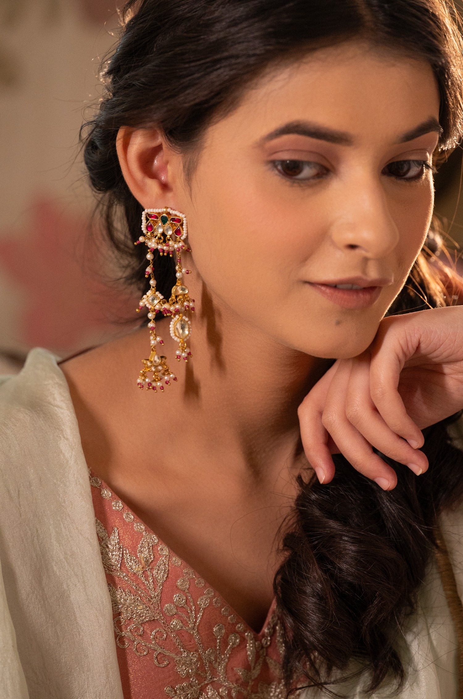 Nishka Kundan Earrings