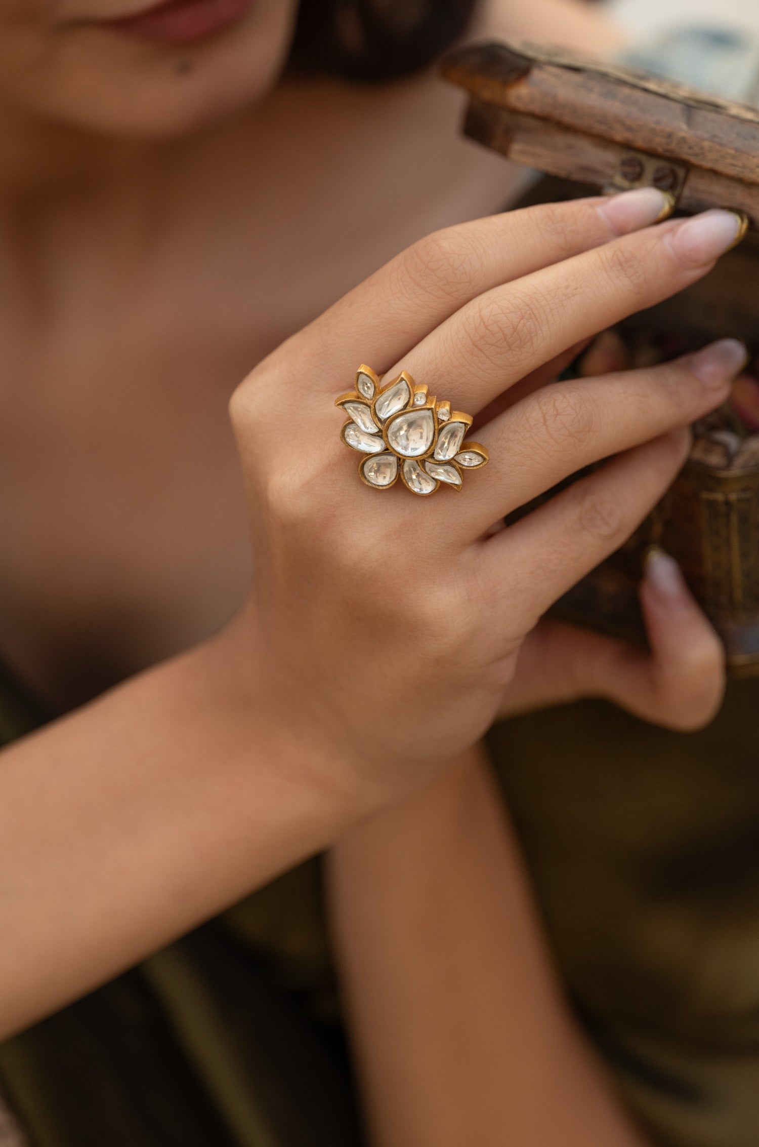 Henna Kundan Ring