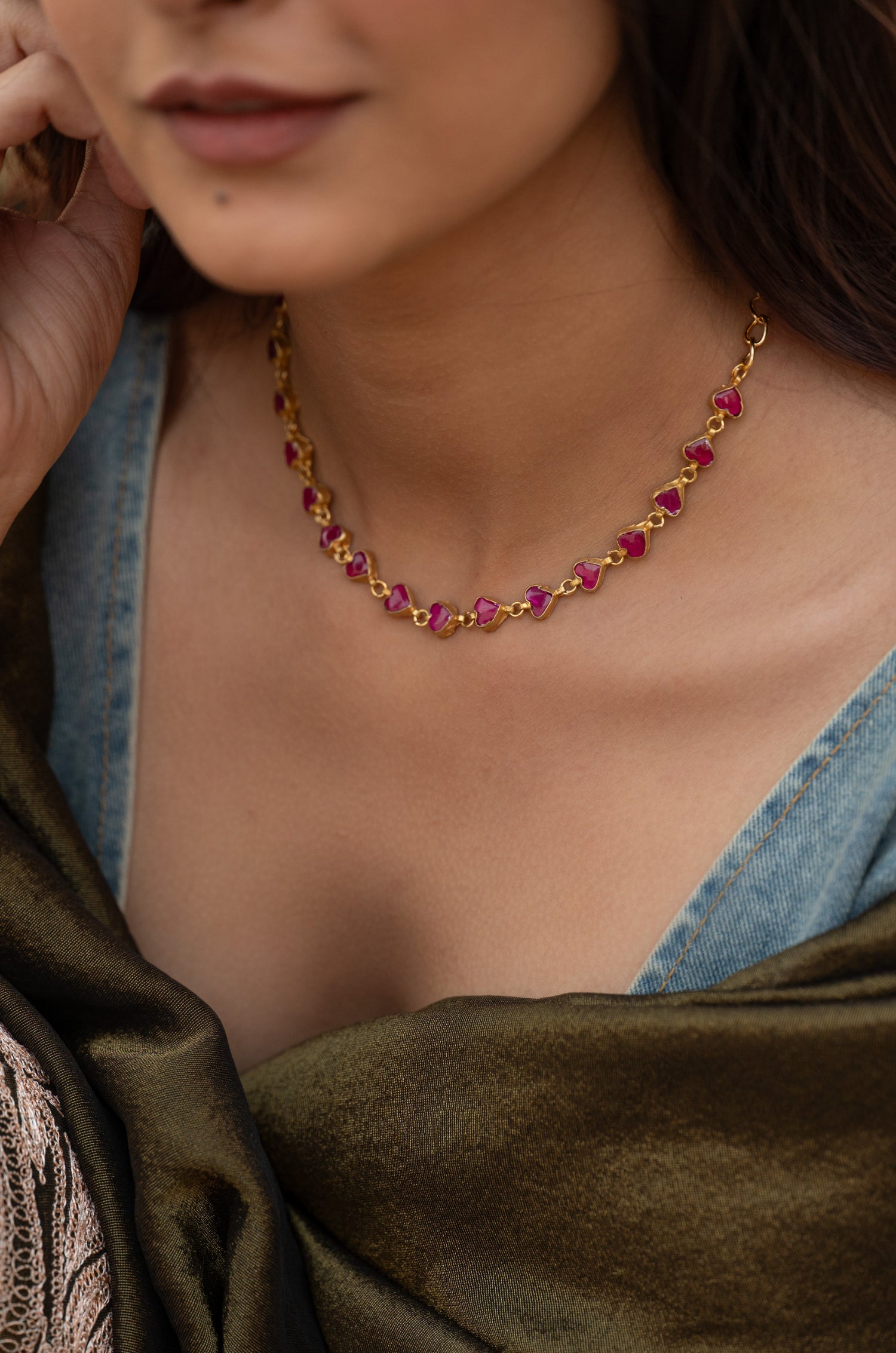 Apeksha Red Kundan Necklace