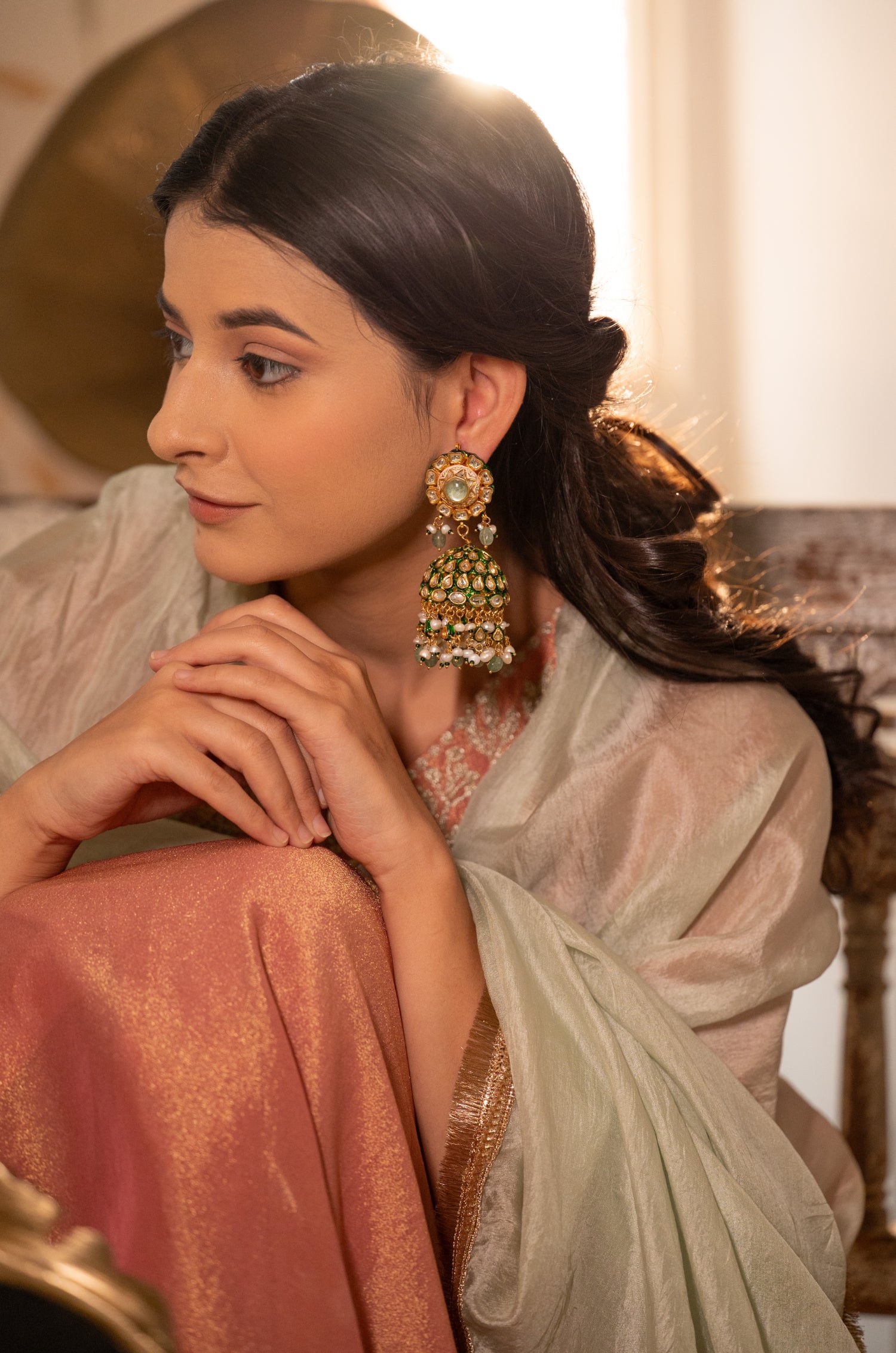 Gitika Kundan Jhumka Earrings