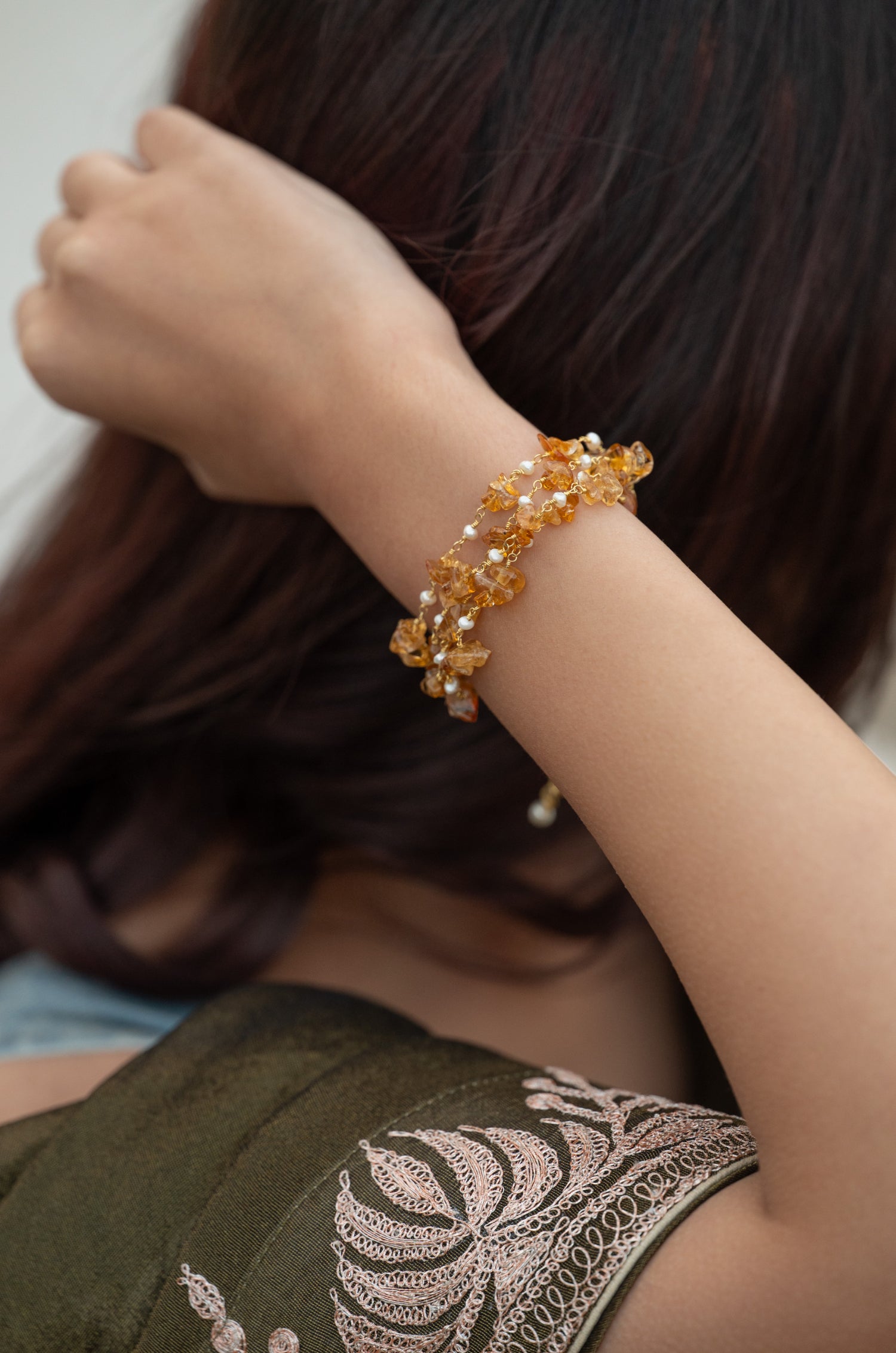 Riya Orange Bracelet