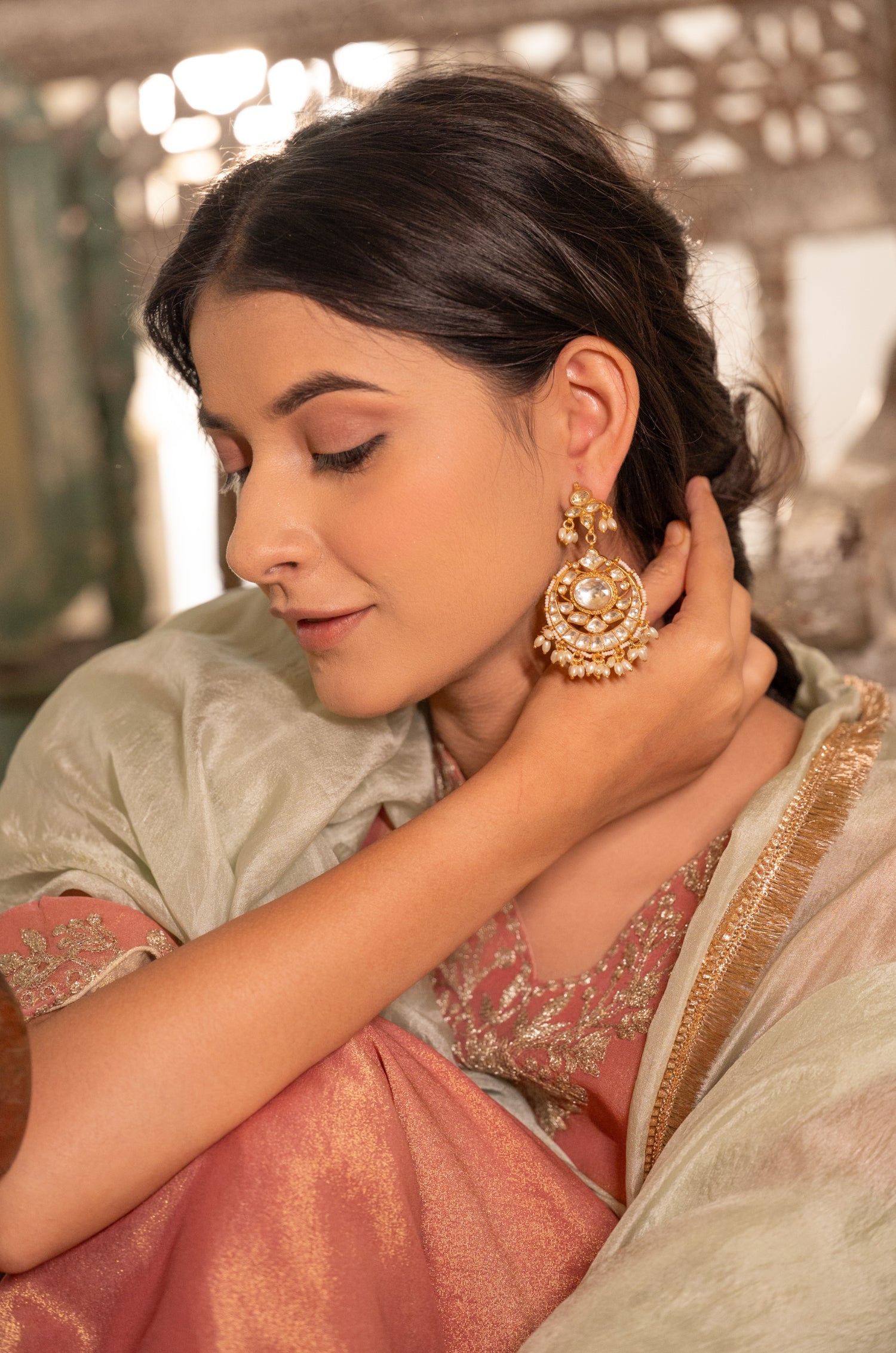 Hamsini Kundan Earrings