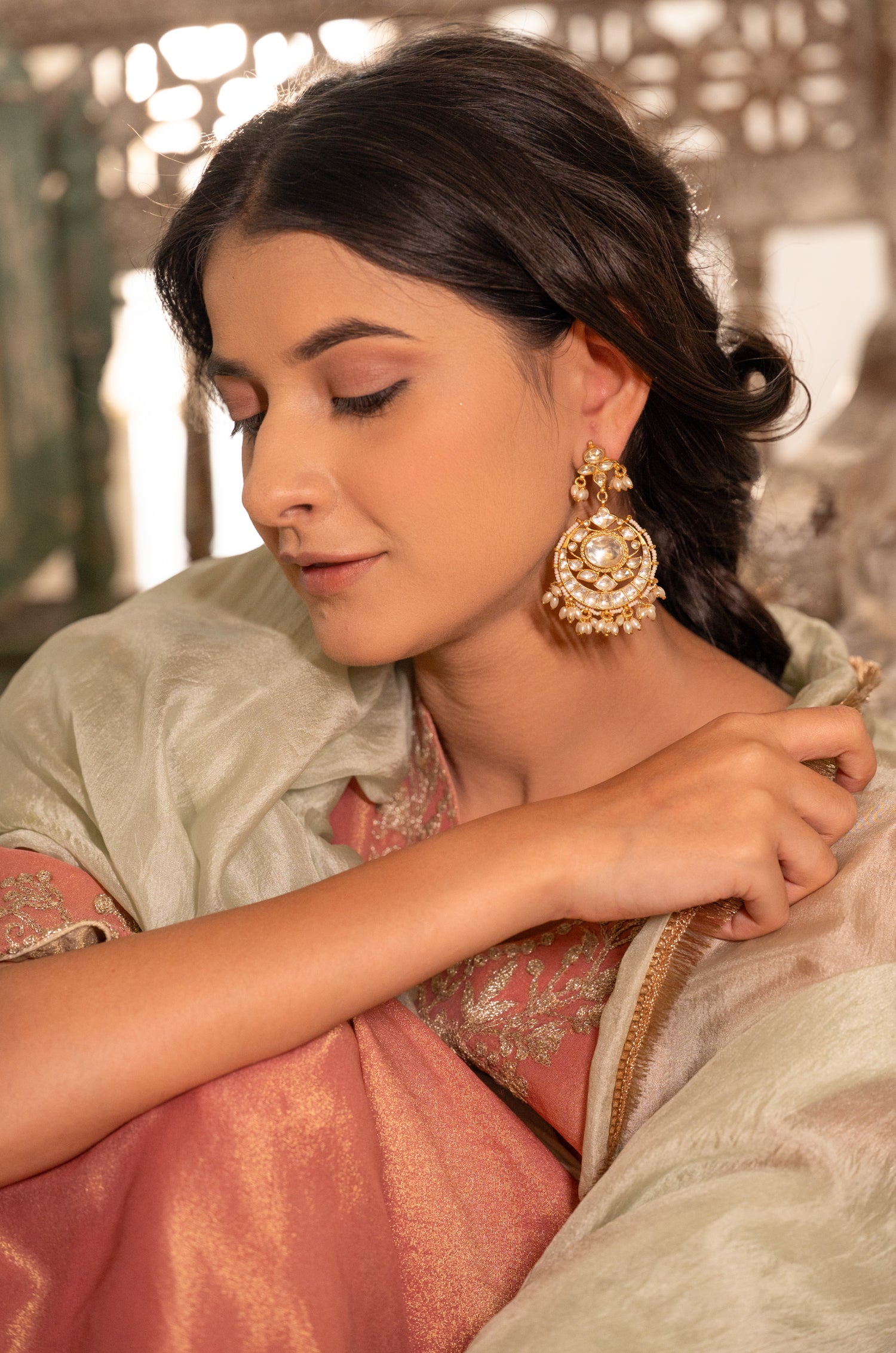 Hamsini Kundan Earrings