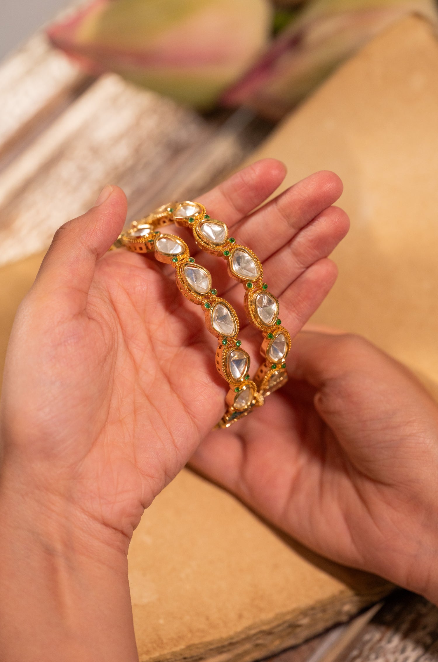 Aamaya Polki Bangles - Set of 2