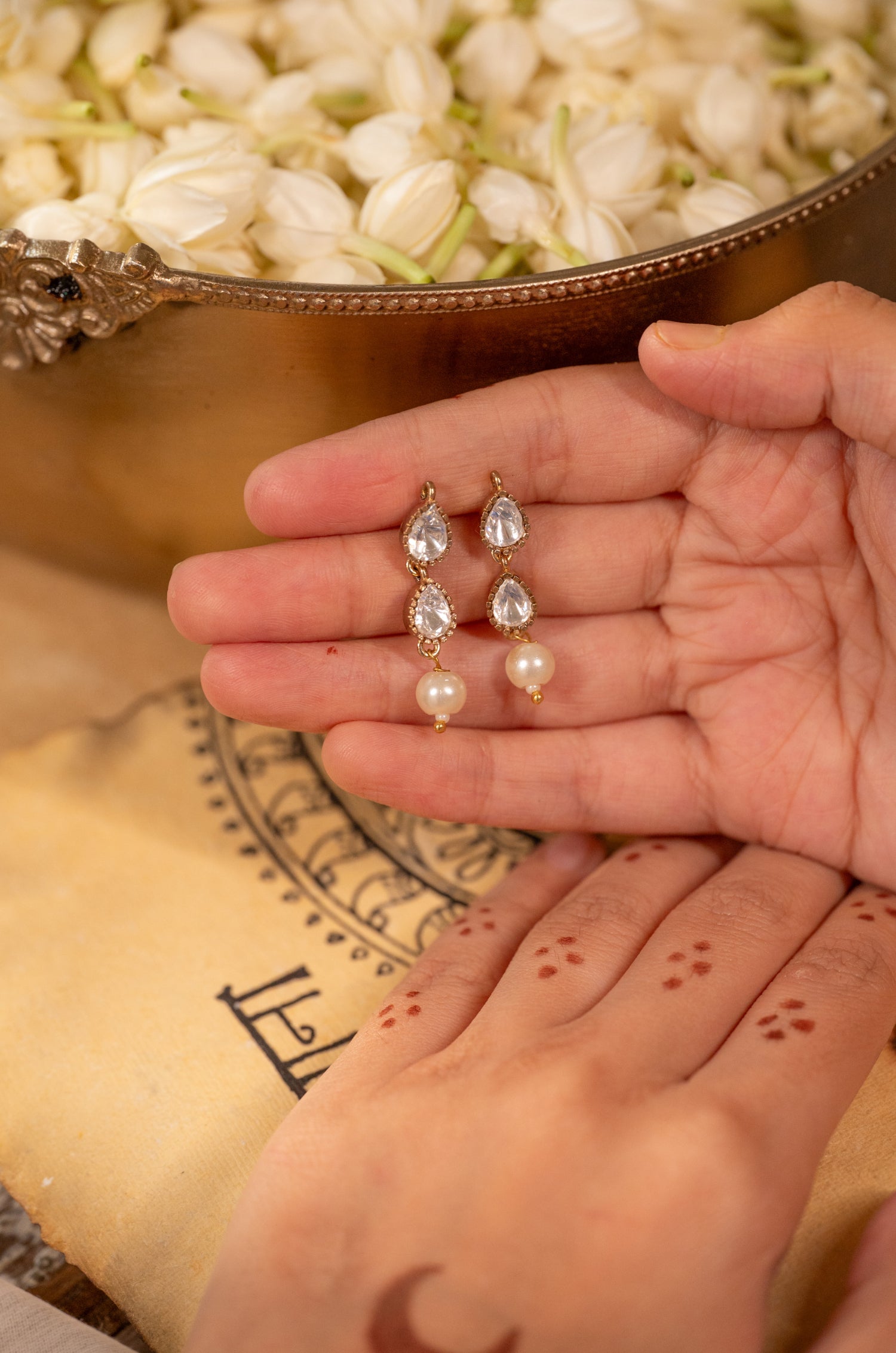 Wrija Polki  Earrings