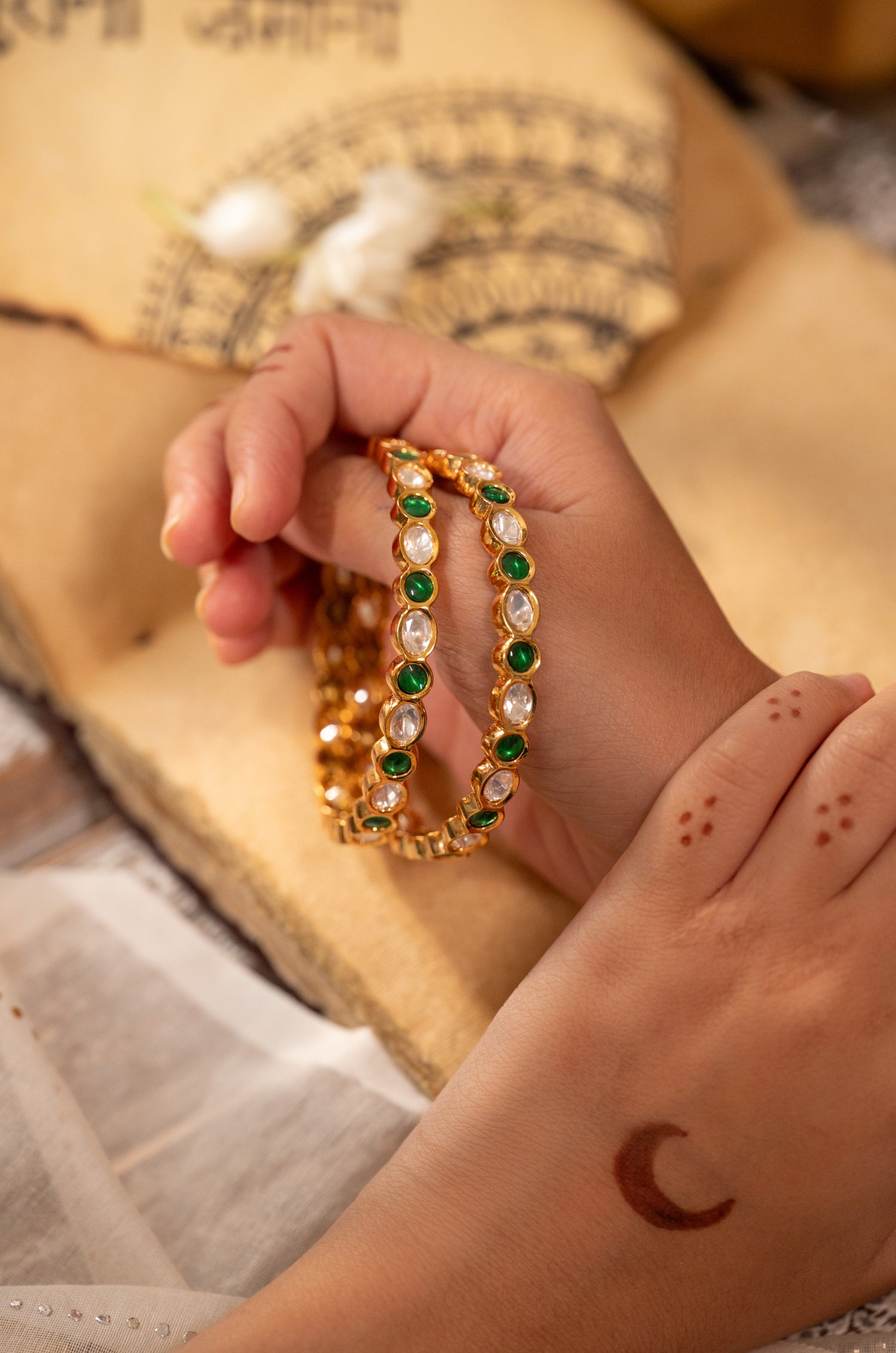 Neha Polki Bangles - Set of 2