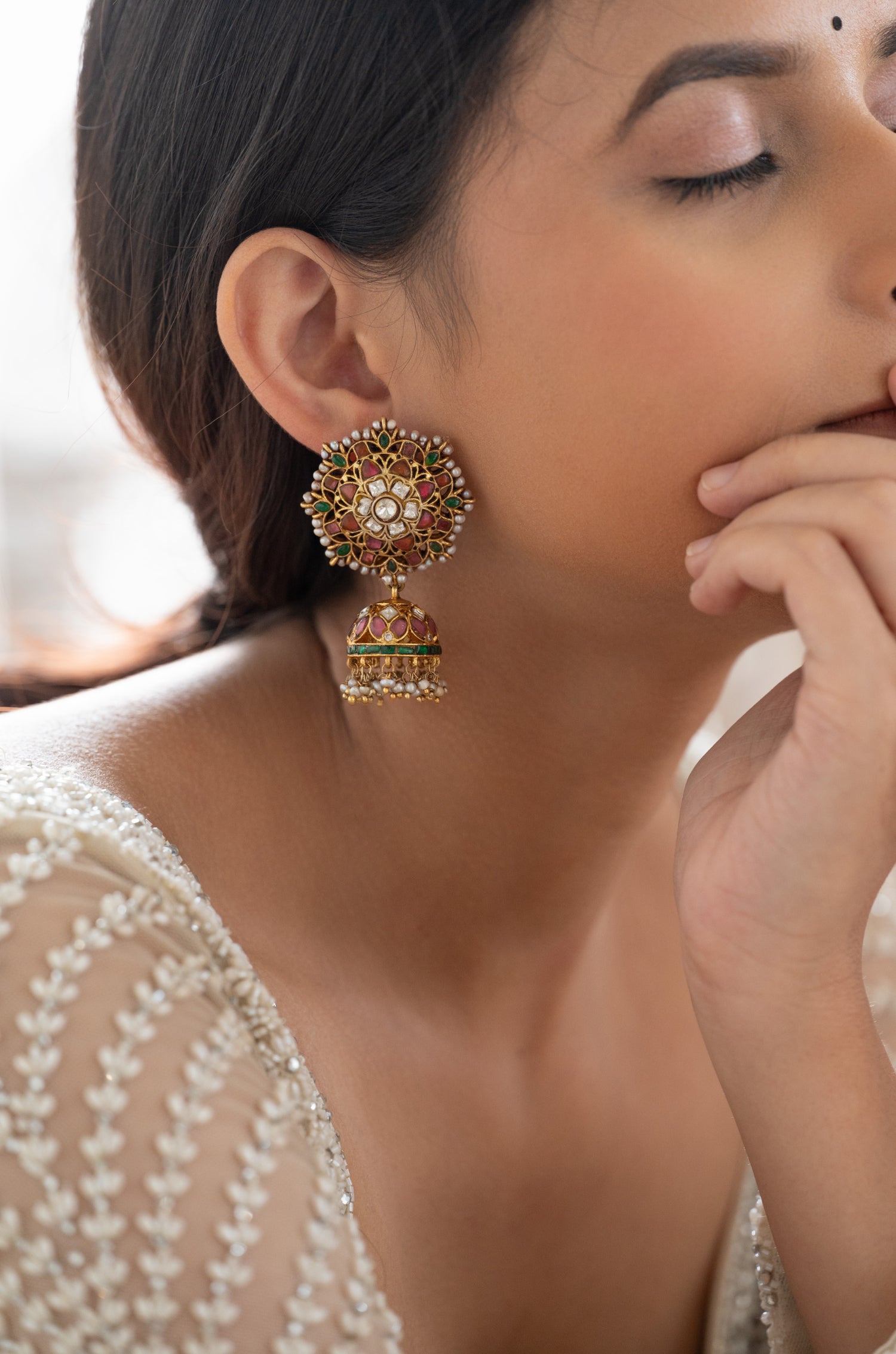 Ruhi Multicolored Fine Silver Earrings