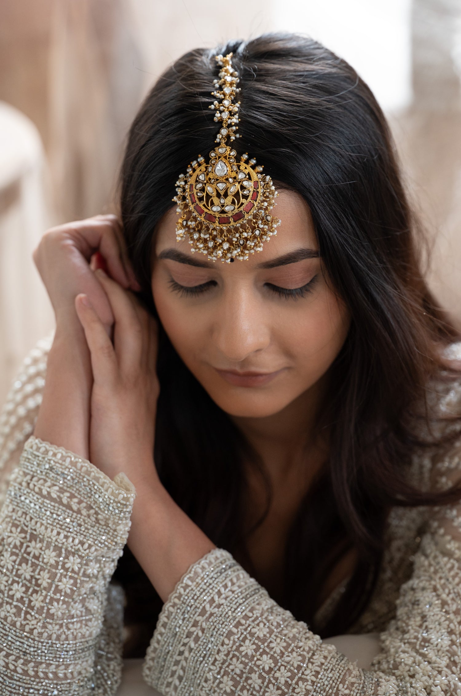 Uzra Fine Silver Chand Maangtikka