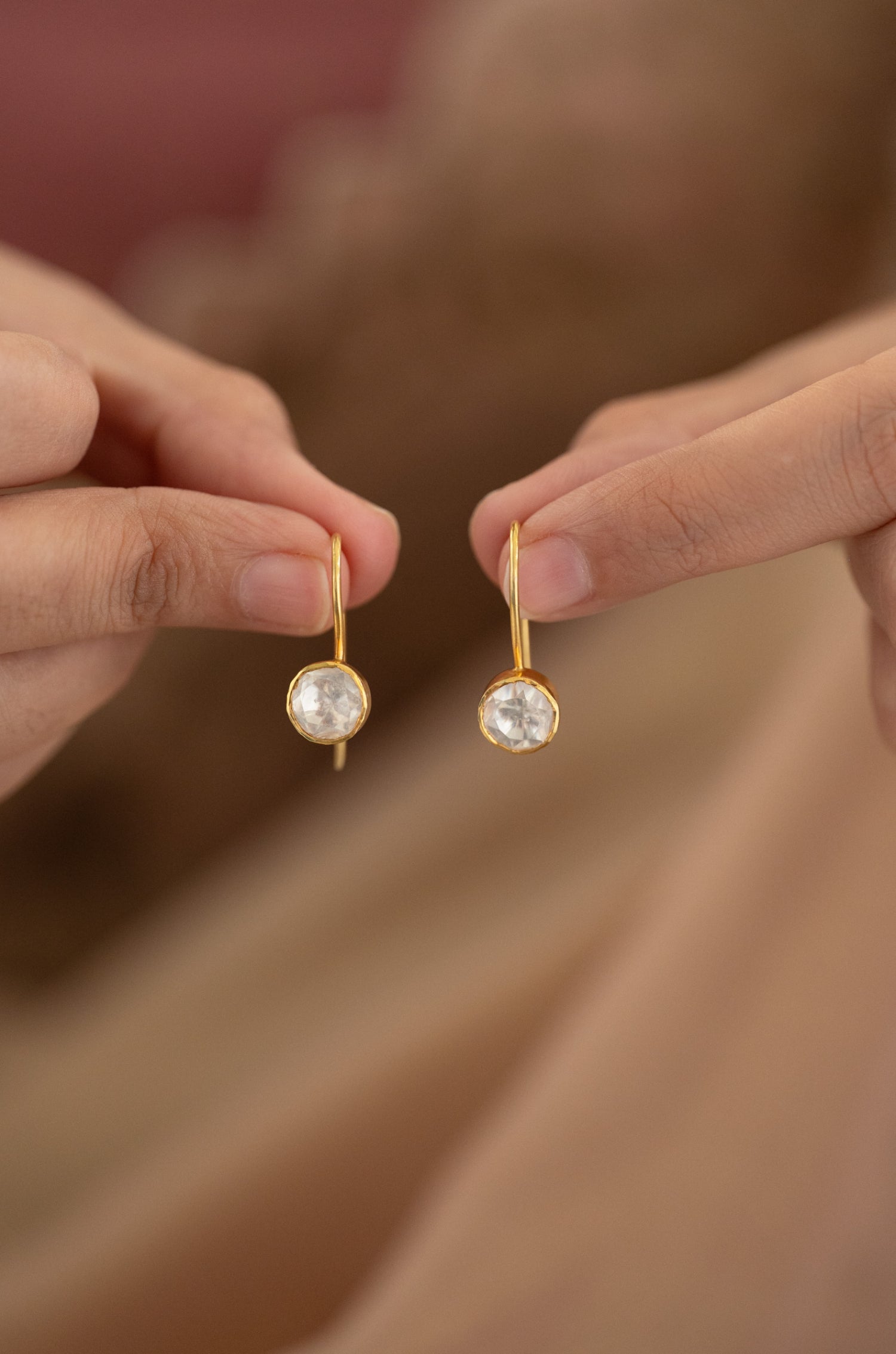 Rimi Silver Polki Earrings