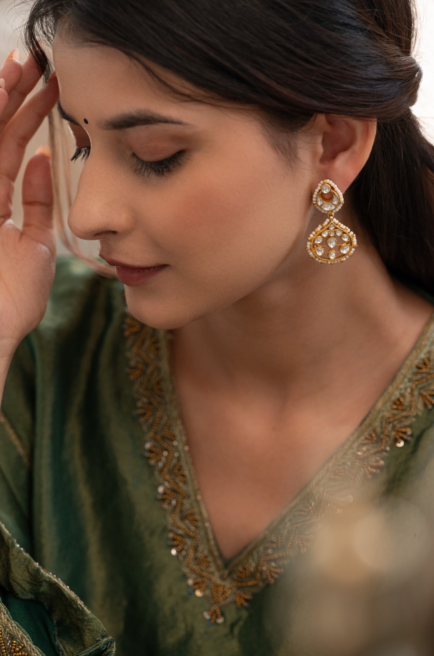 Nivya Kundan Earrings