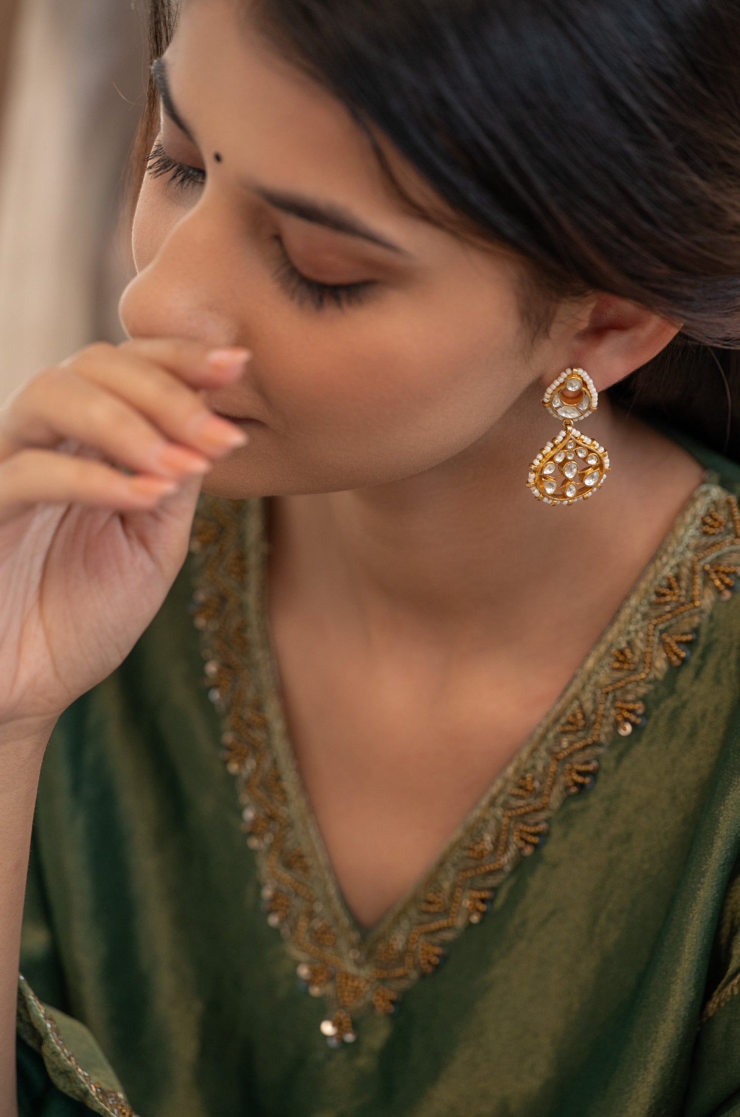 Nivya Kundan Earrings