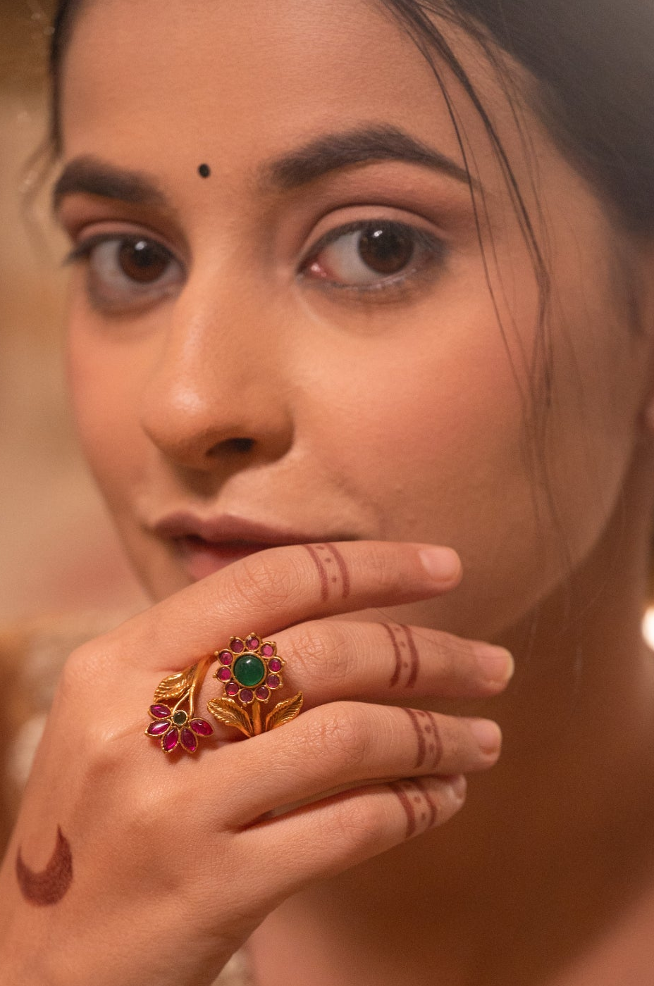 Sunaina Floral Pink Ring