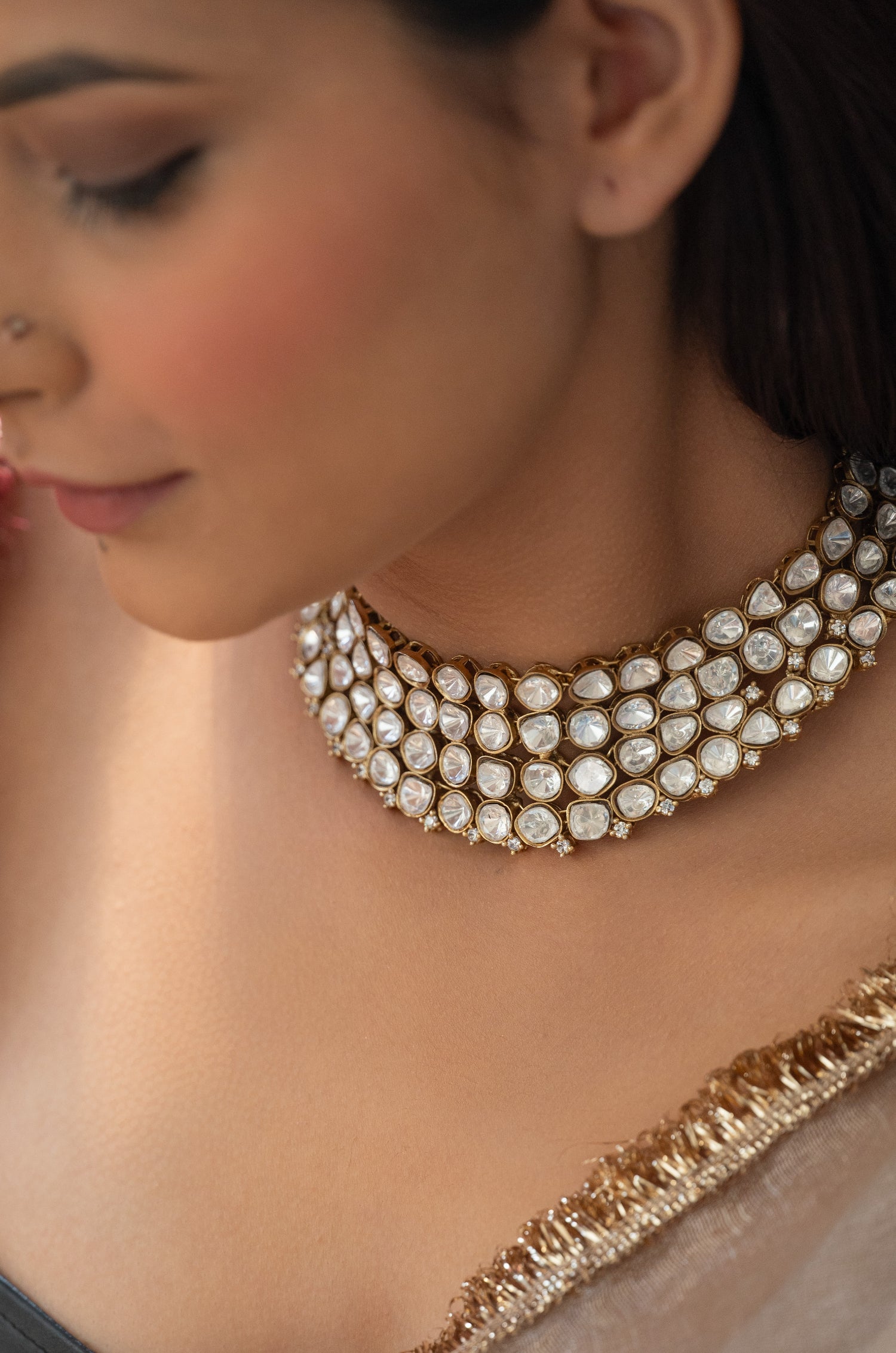 Ramshi Polki Necklace Set