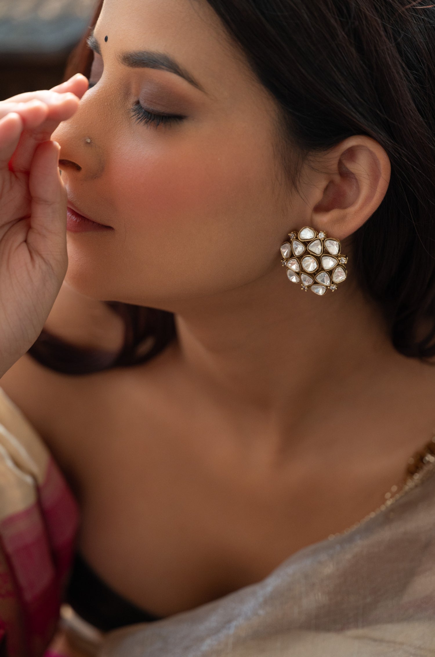 Ramshi Polki Studs