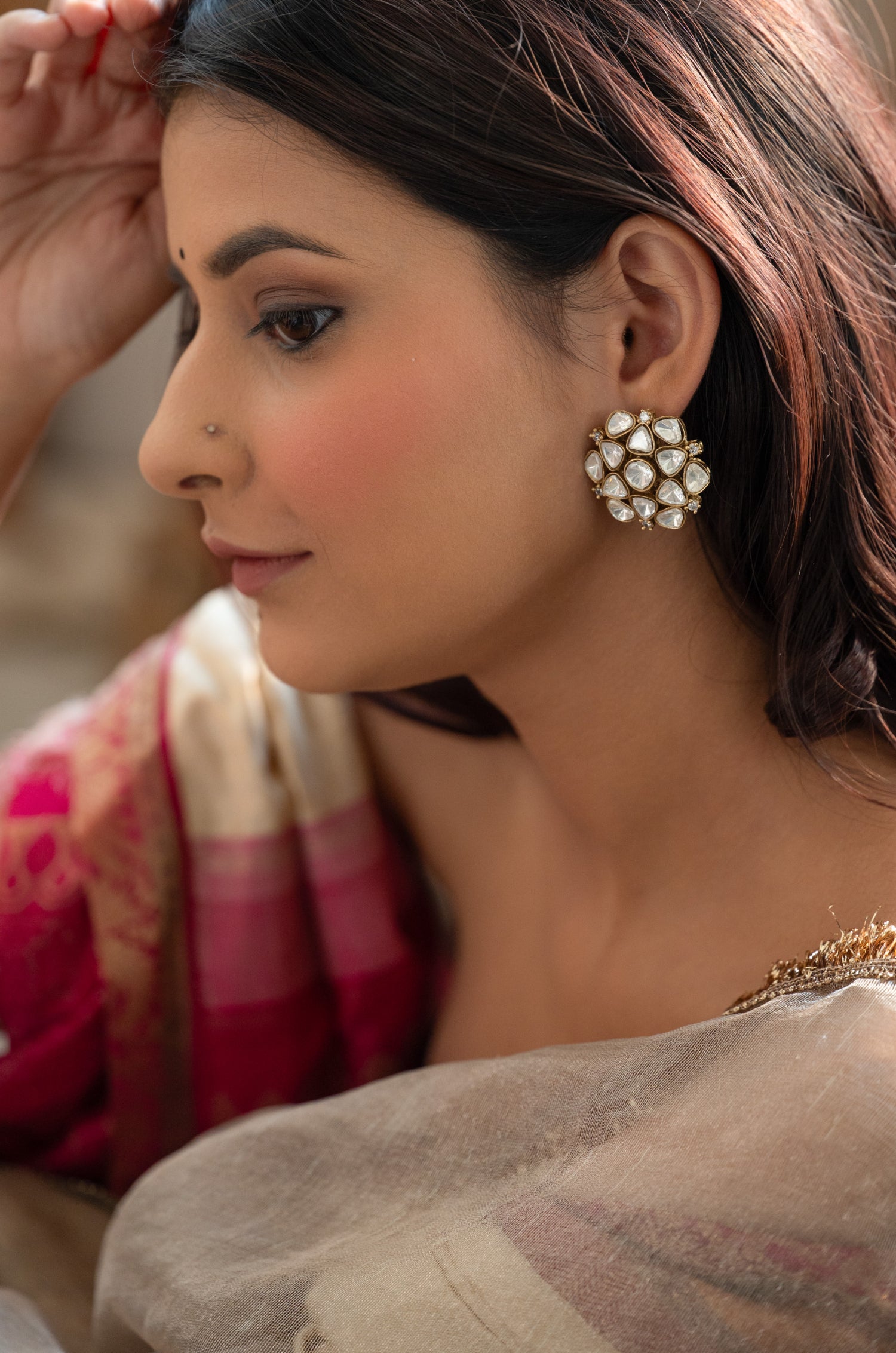 Ramshi Polki Studs