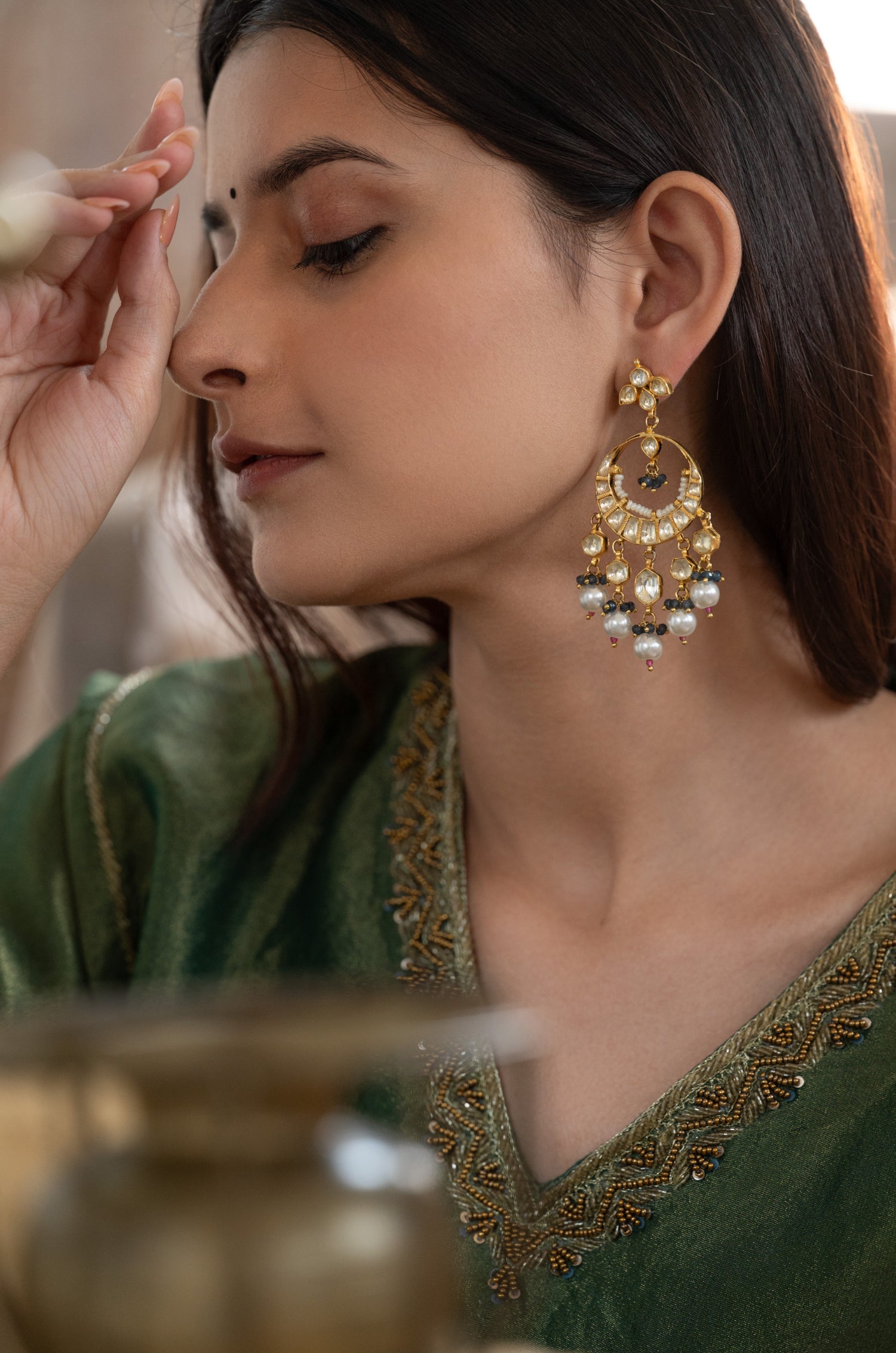Hansika Kundan Earrings