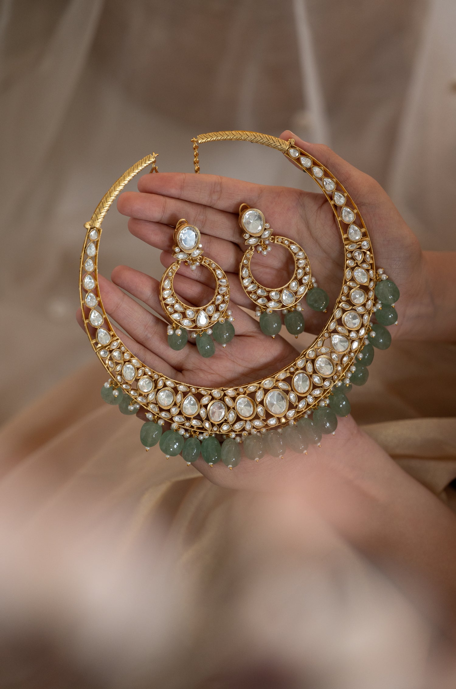 Orisha Hasli Polki Necklace Set