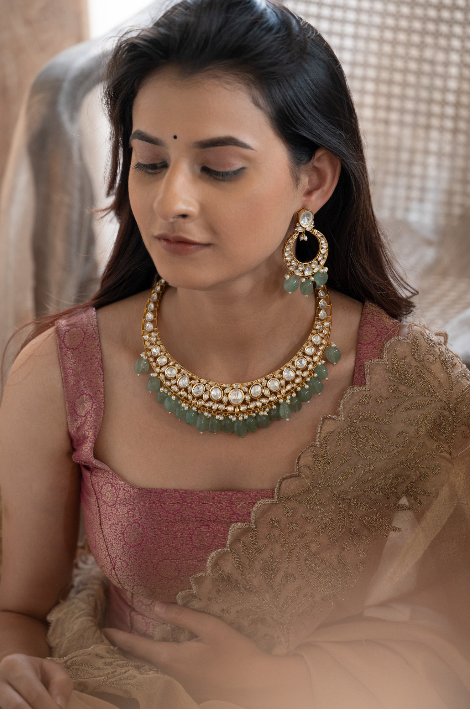 Orisha Hasli Polki Necklace Set