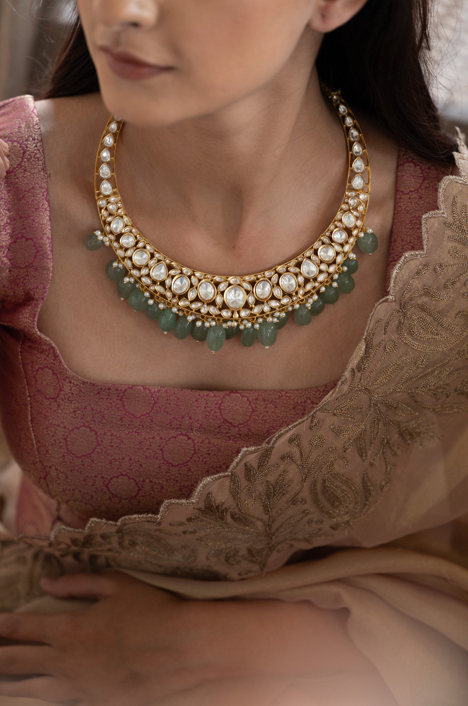 Orisha Hasli Polki Necklace Set