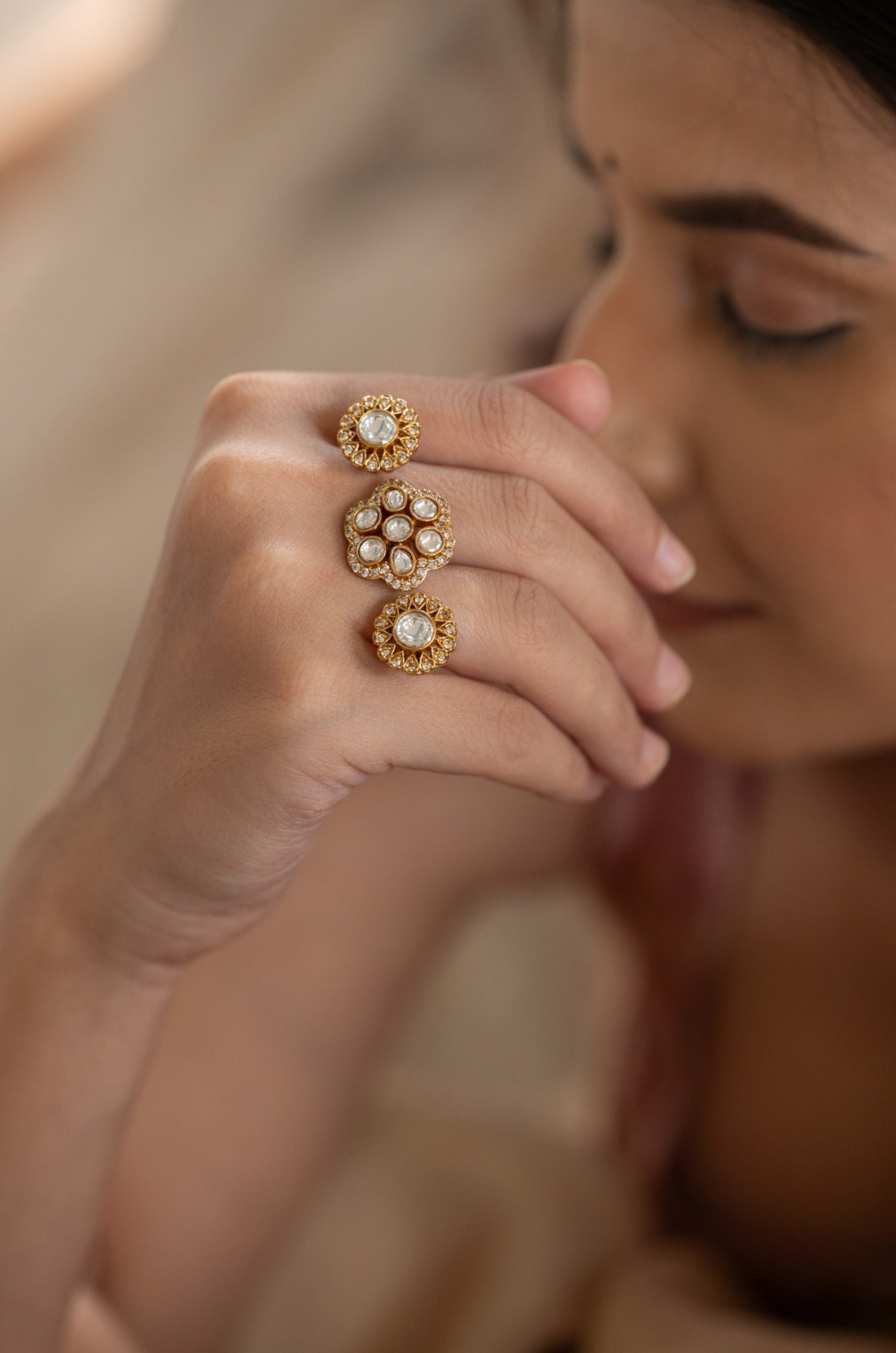 Mahira Polki Statement Ring