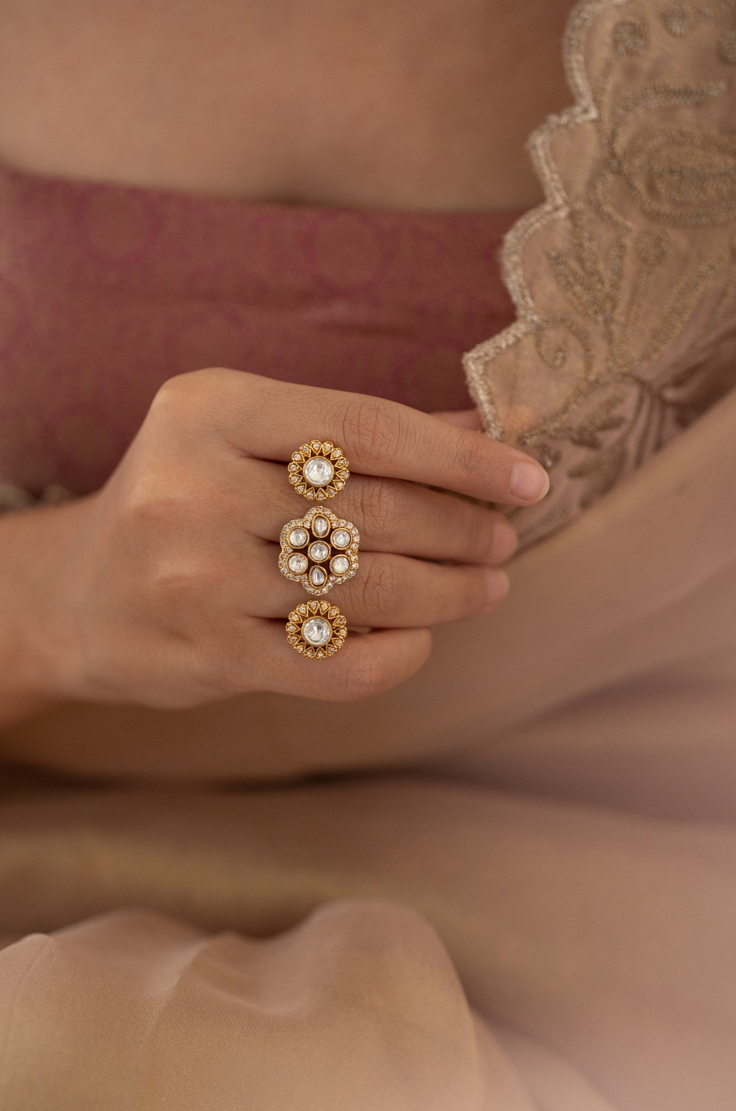 Mahira Polki Statement Ring