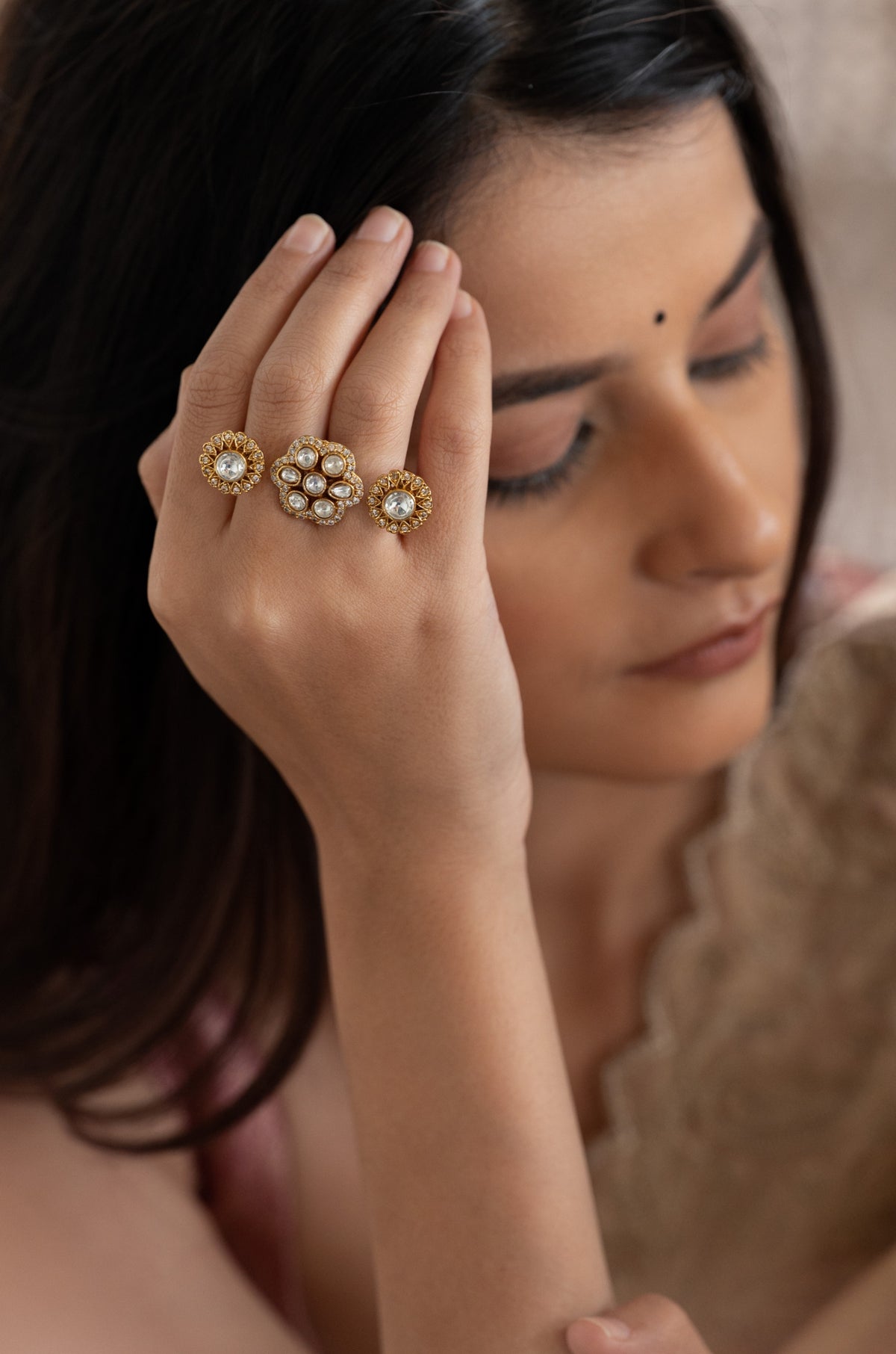 Mahira Polki Statement Ring