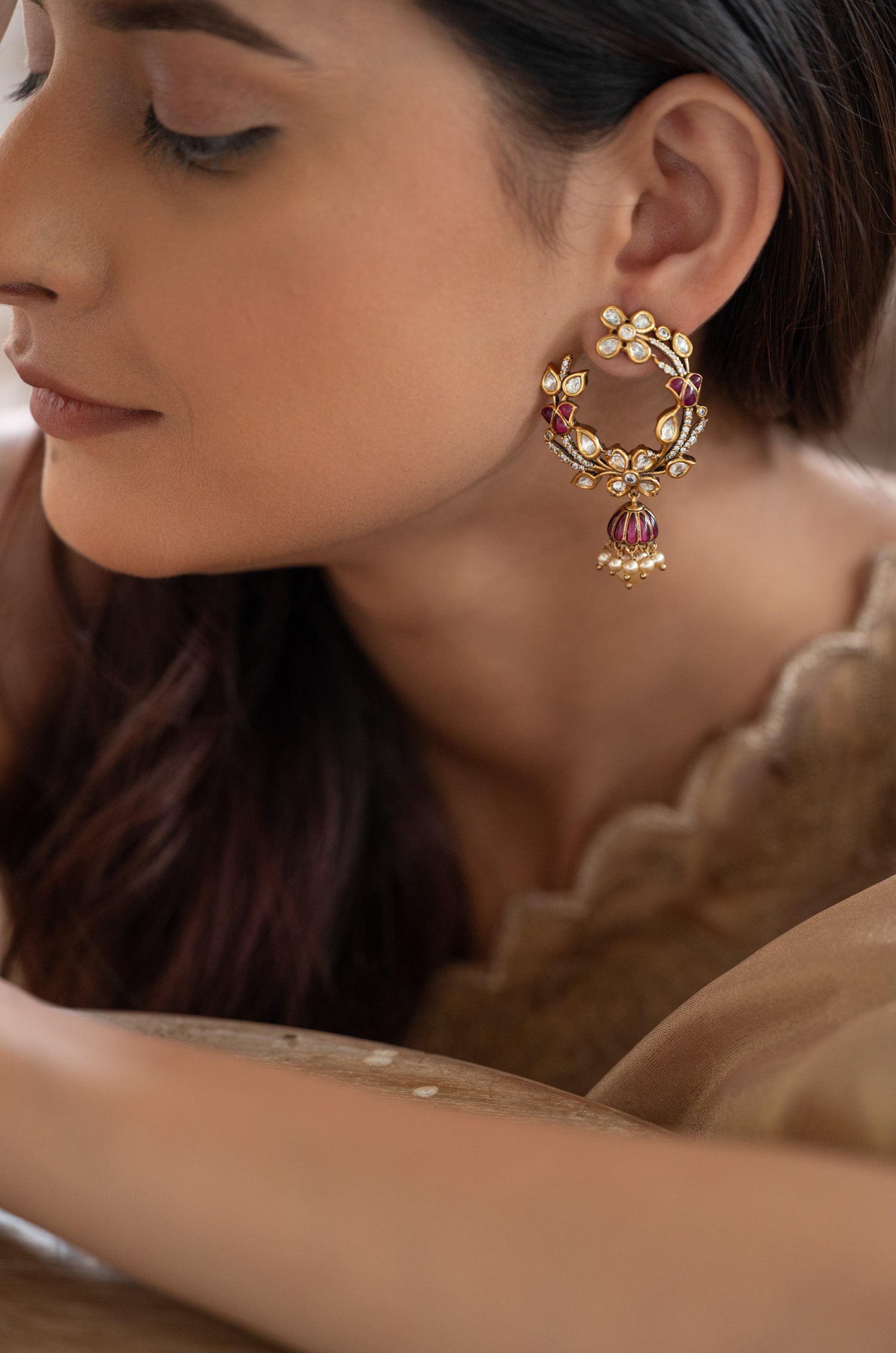 Irvika Red Polki Hoops