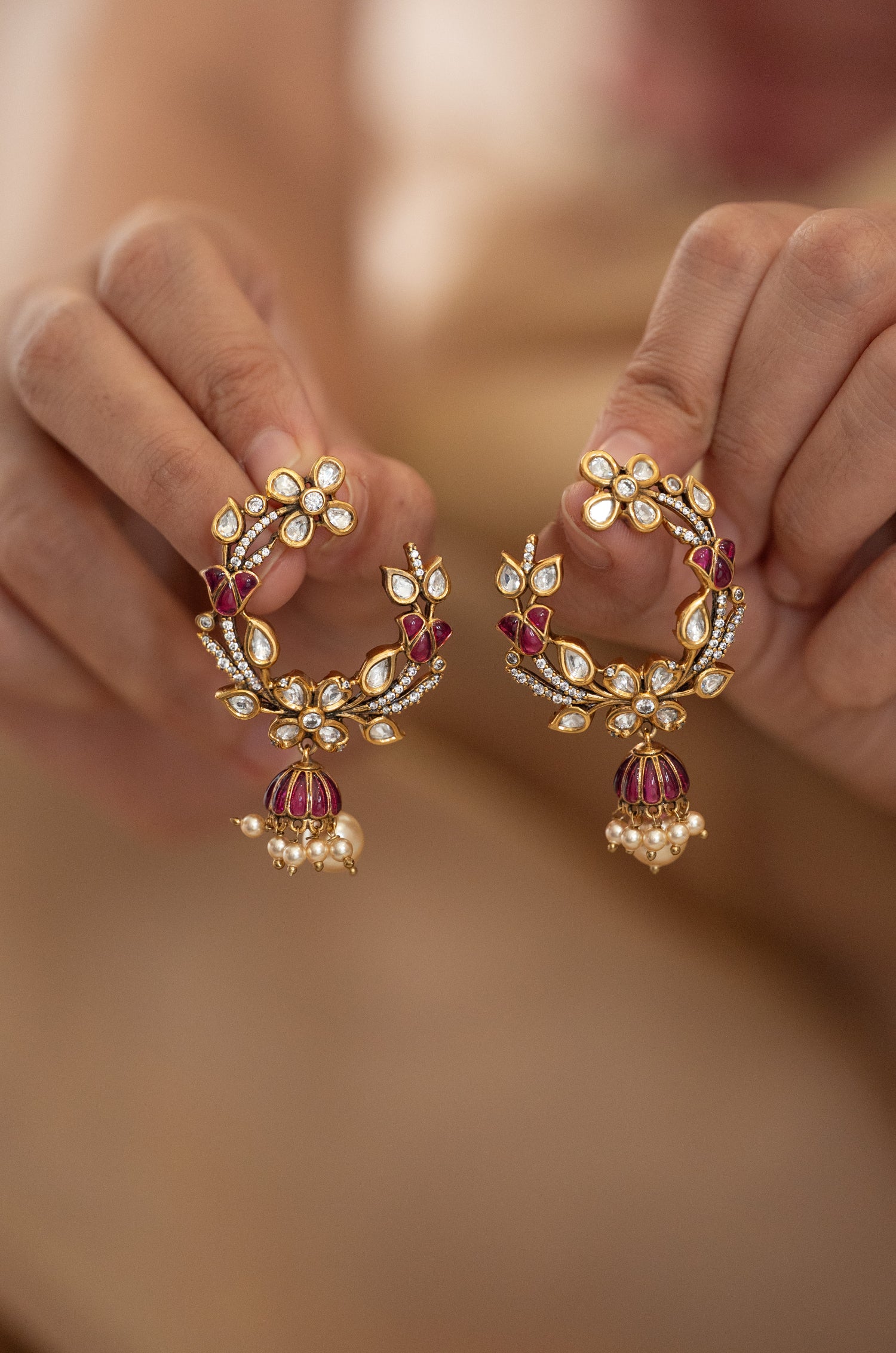 Irvika Red Polki Hoops