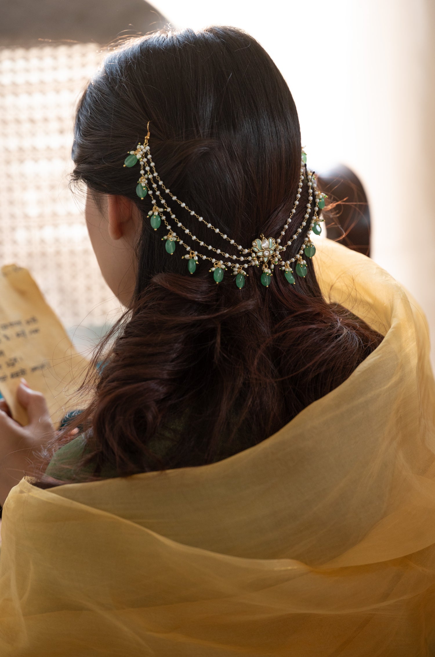 Narobi Kundan Braid Pin