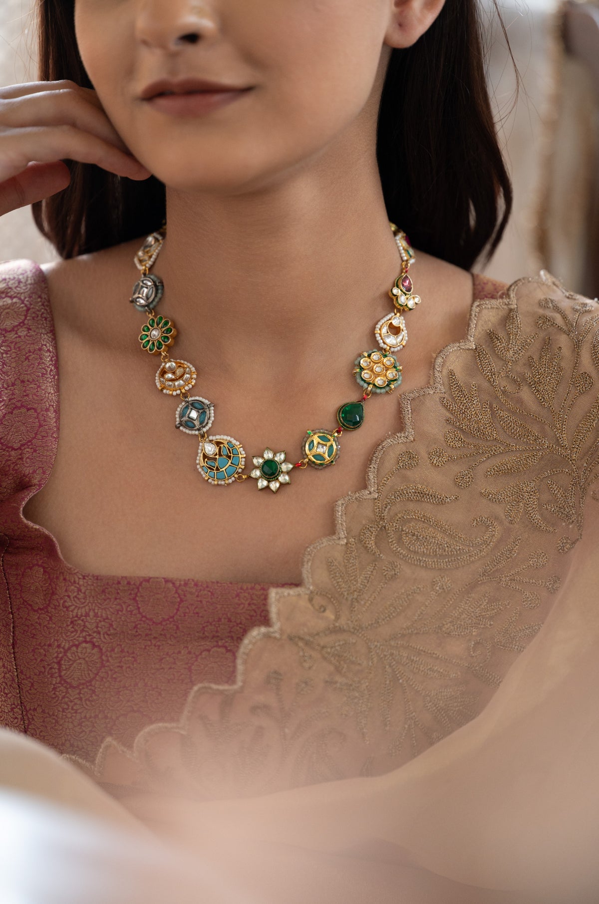 Anvika Multicolored Pearl Necklace