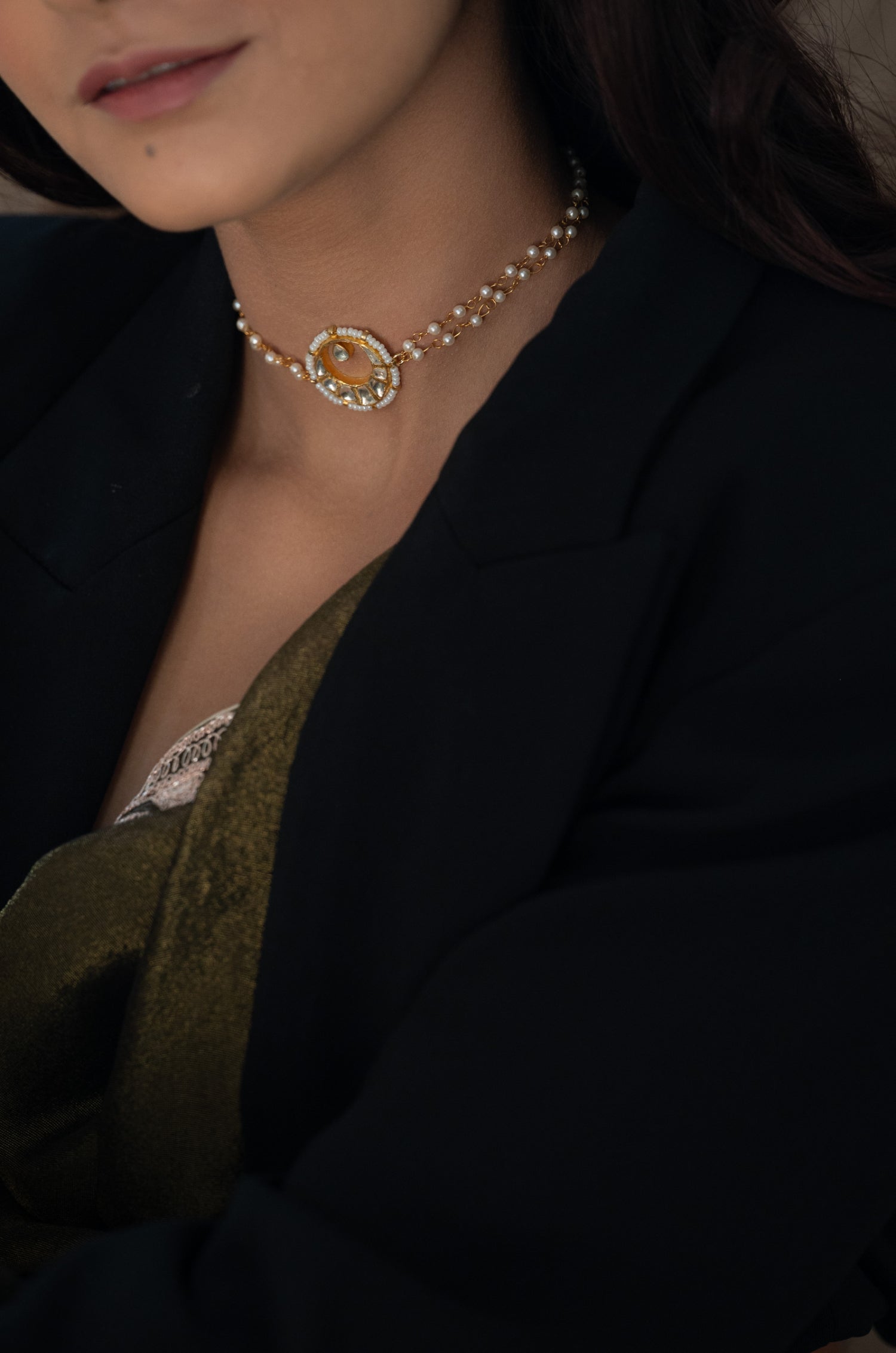 Chand Kundan Choker Necklace