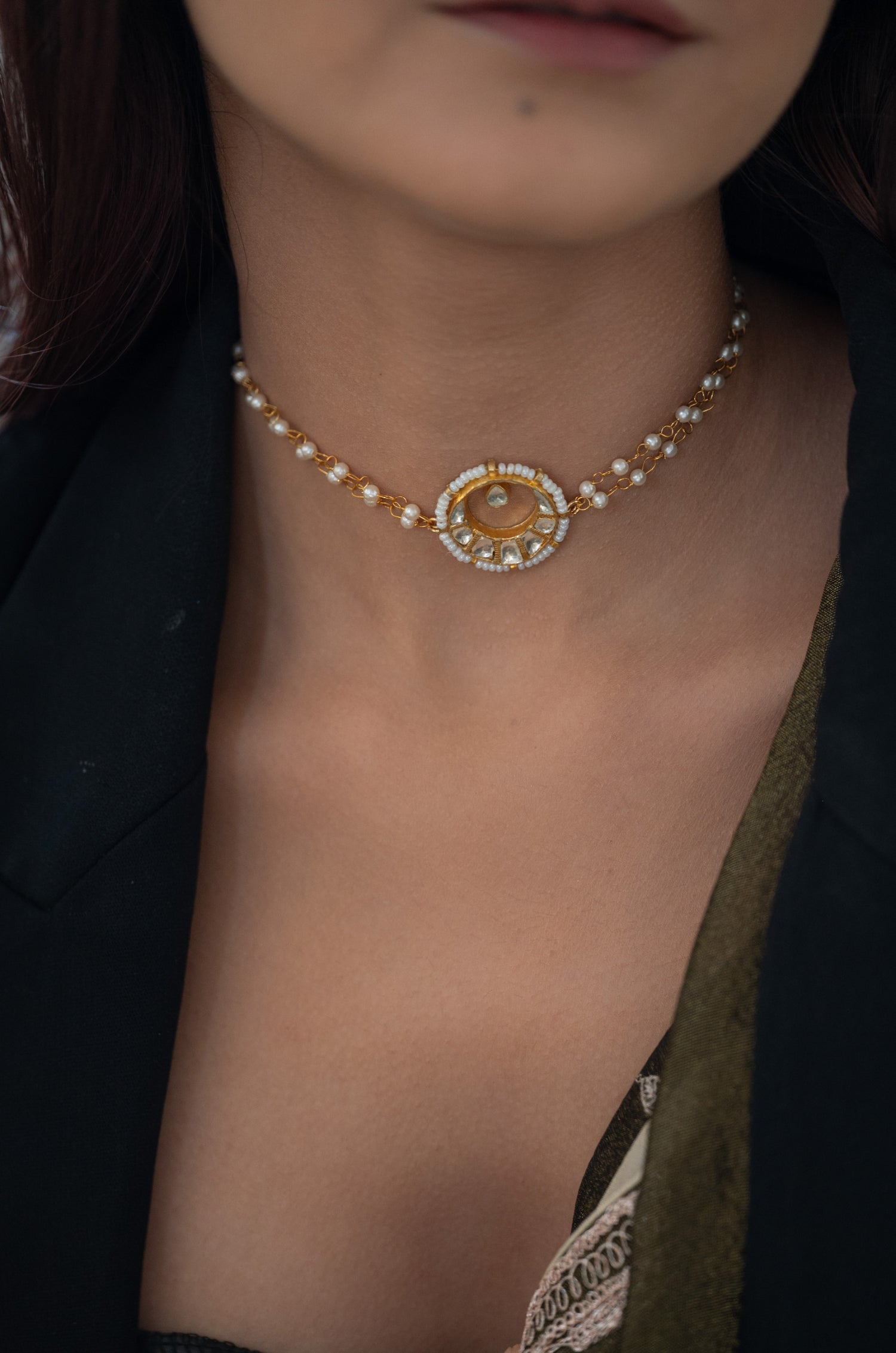 Chand Kundan Choker Necklace