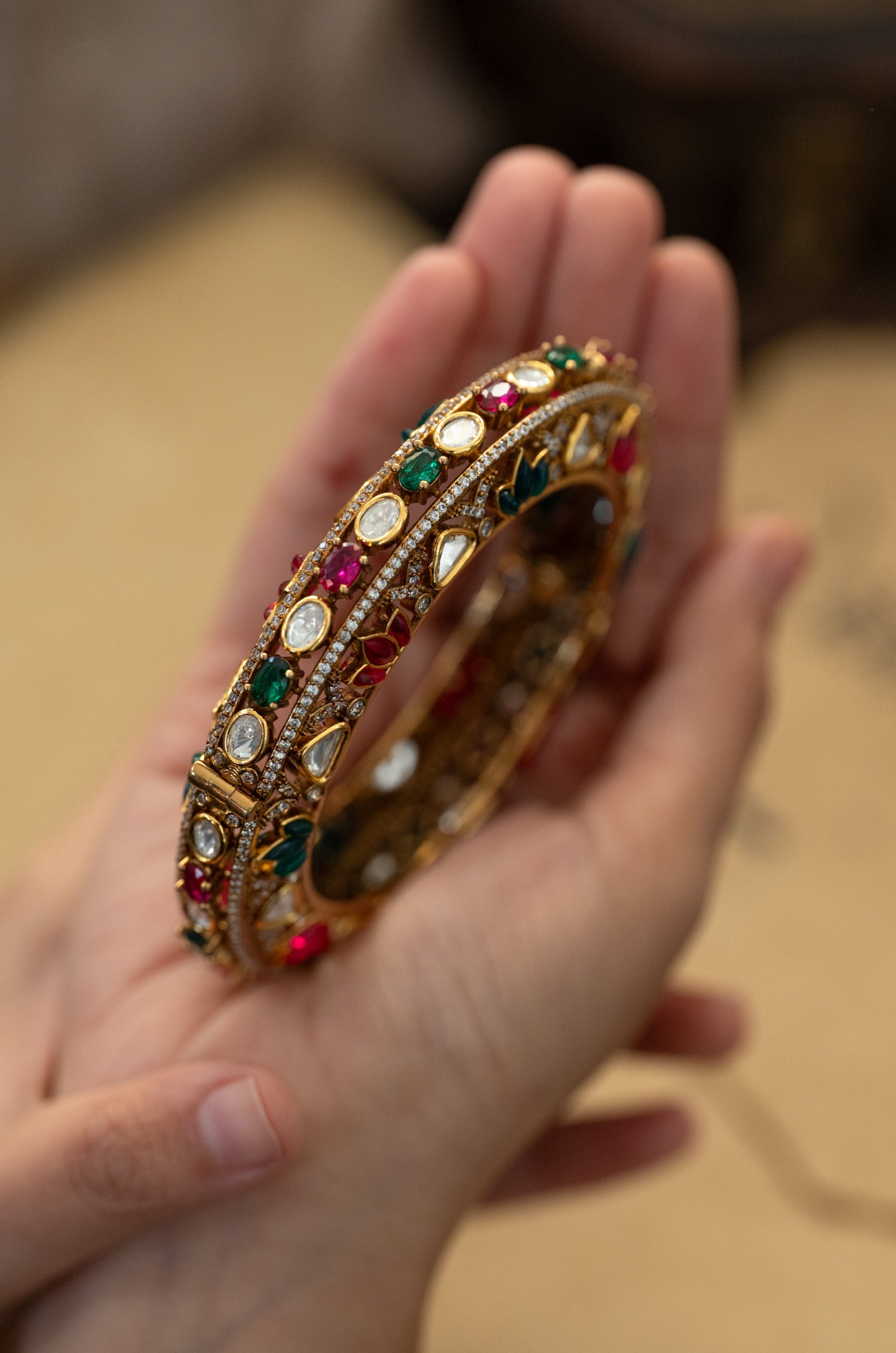 Mahua Polki Bangle