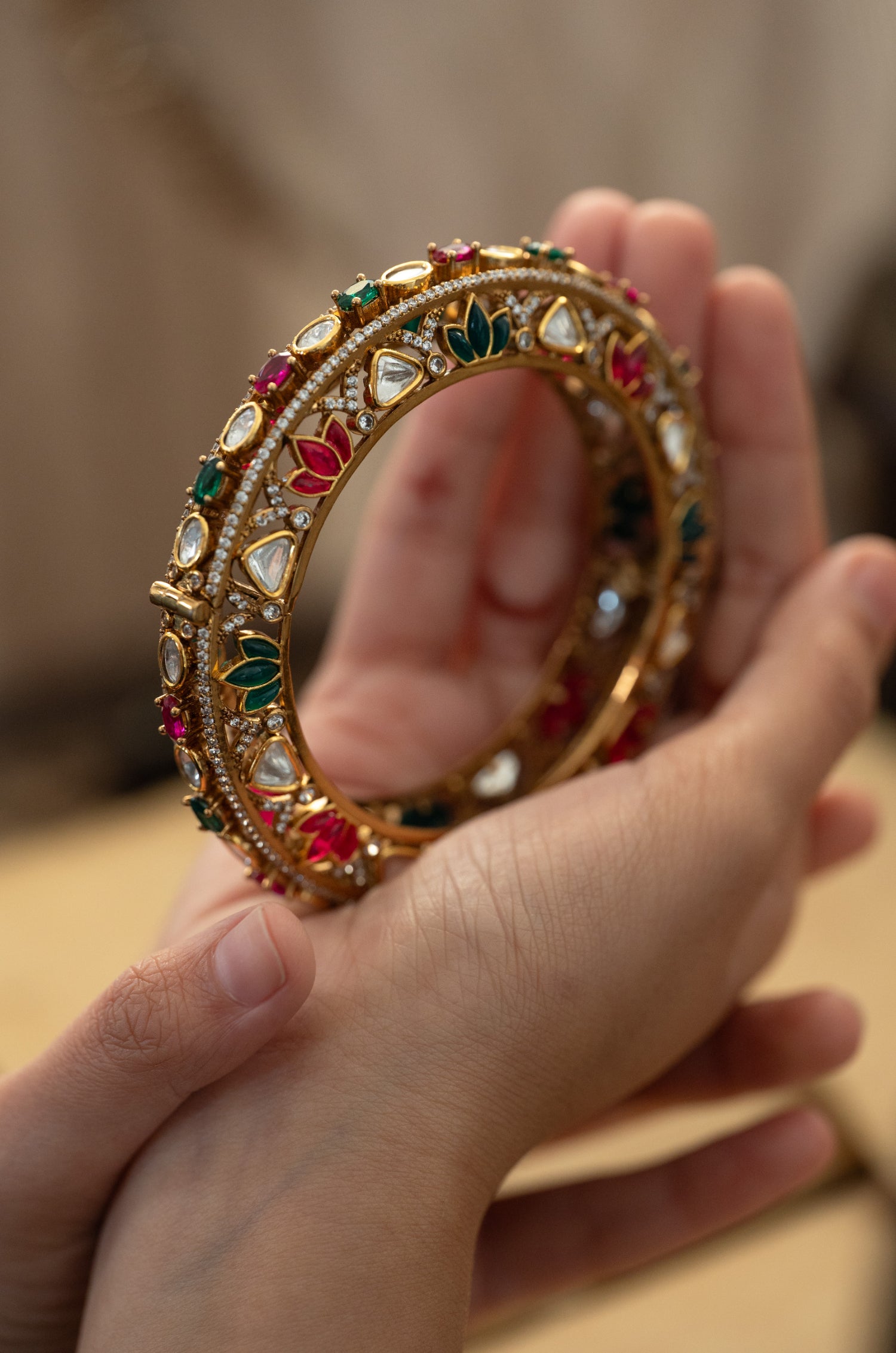 Mahua Polki Bangle