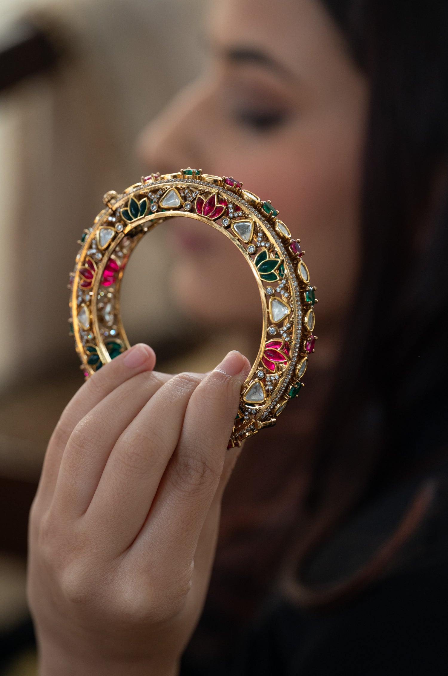 Mahua Polki Bangle