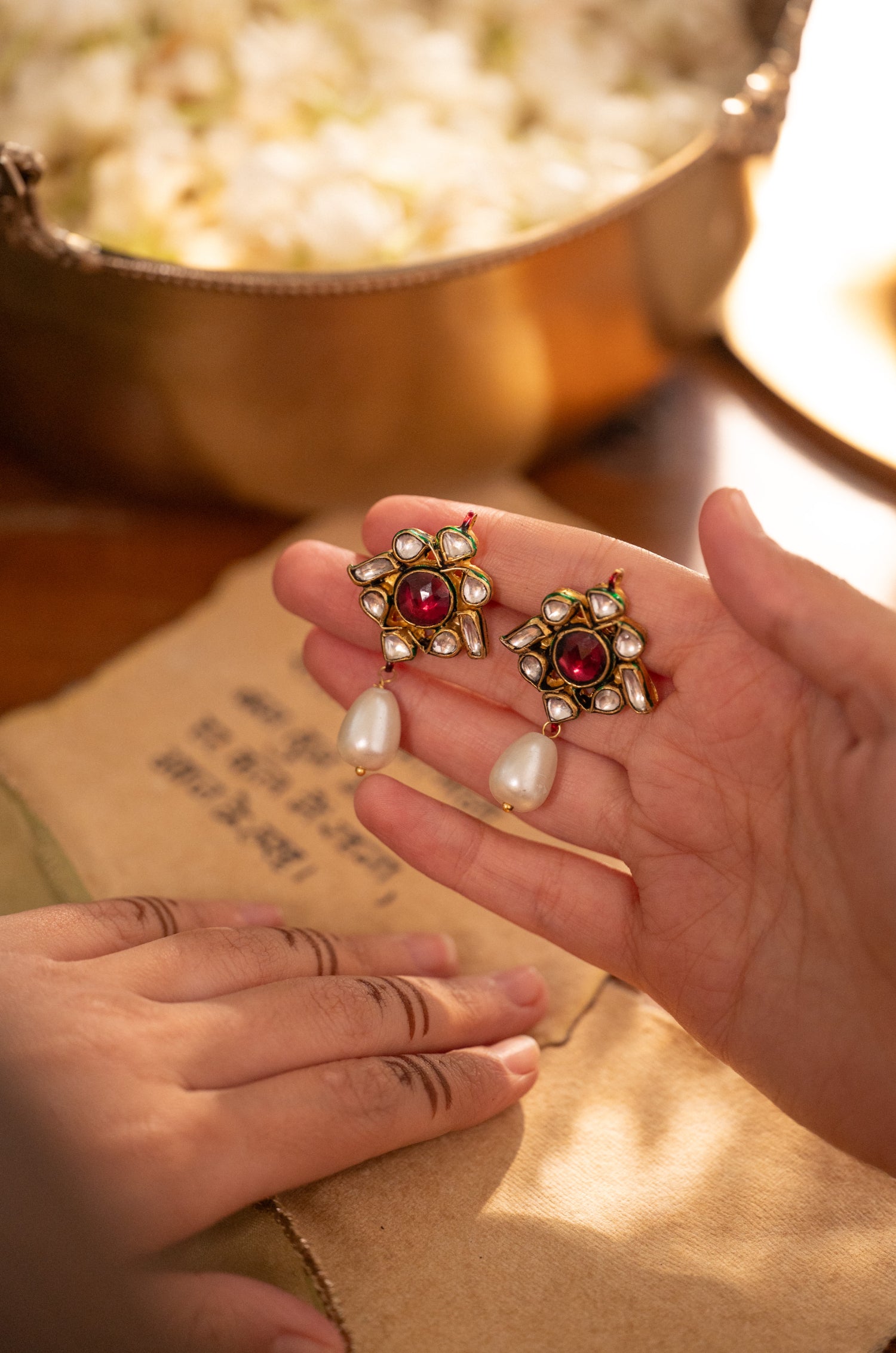 Bina Kundan Earrings