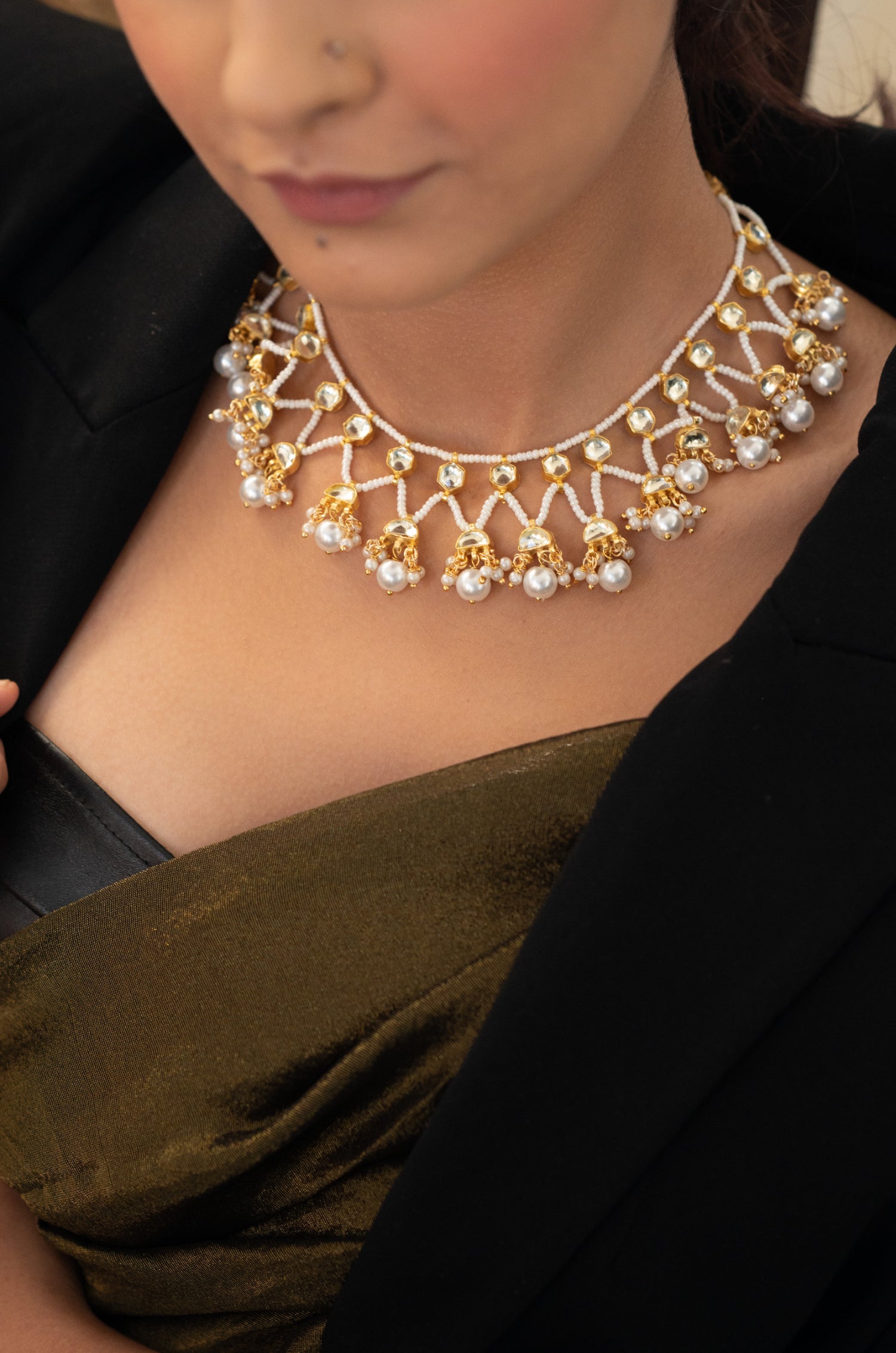 Amaira Kundan And Pearls Necklace