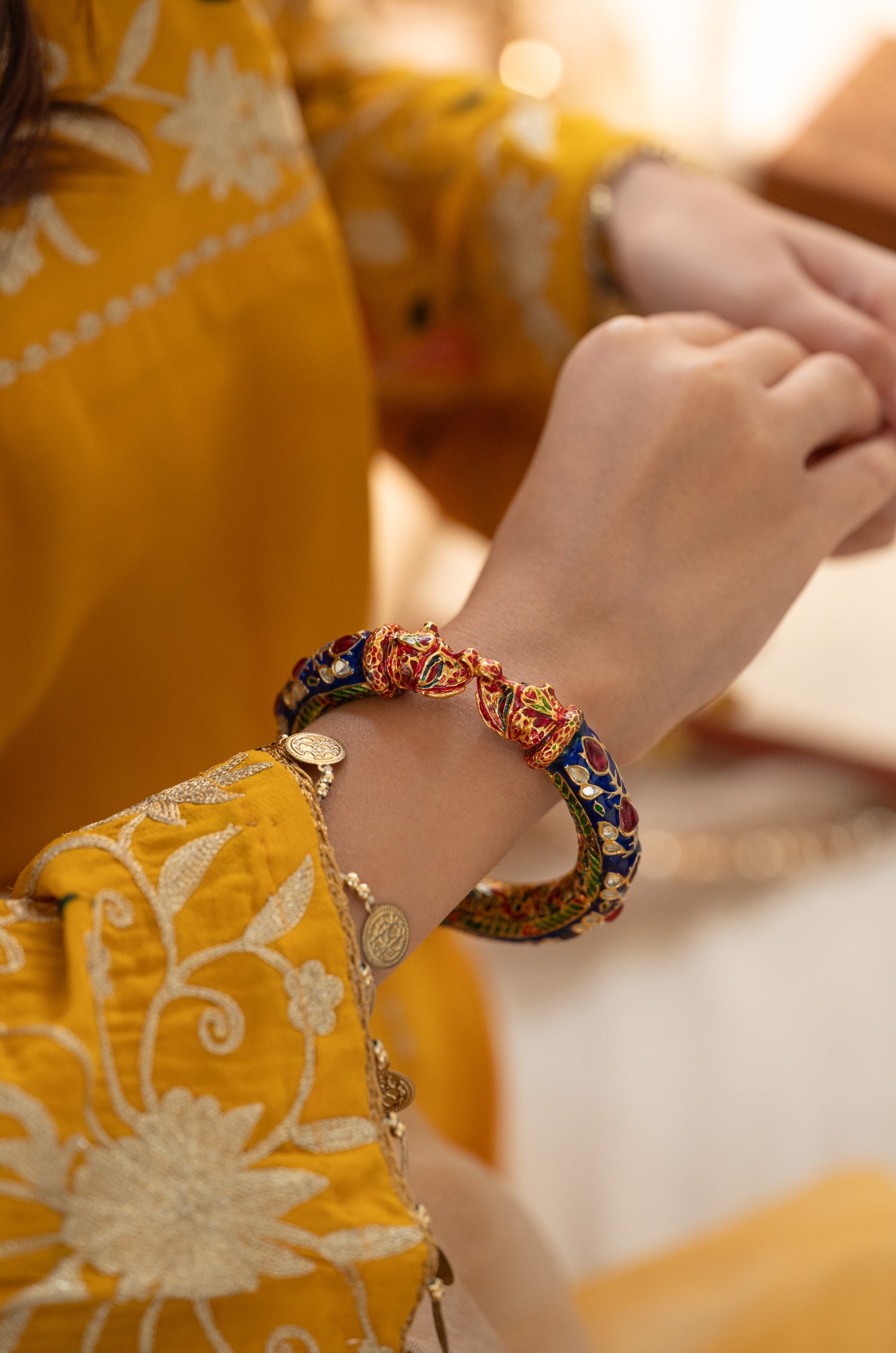 Amilia Blue Meenakari Bangle
