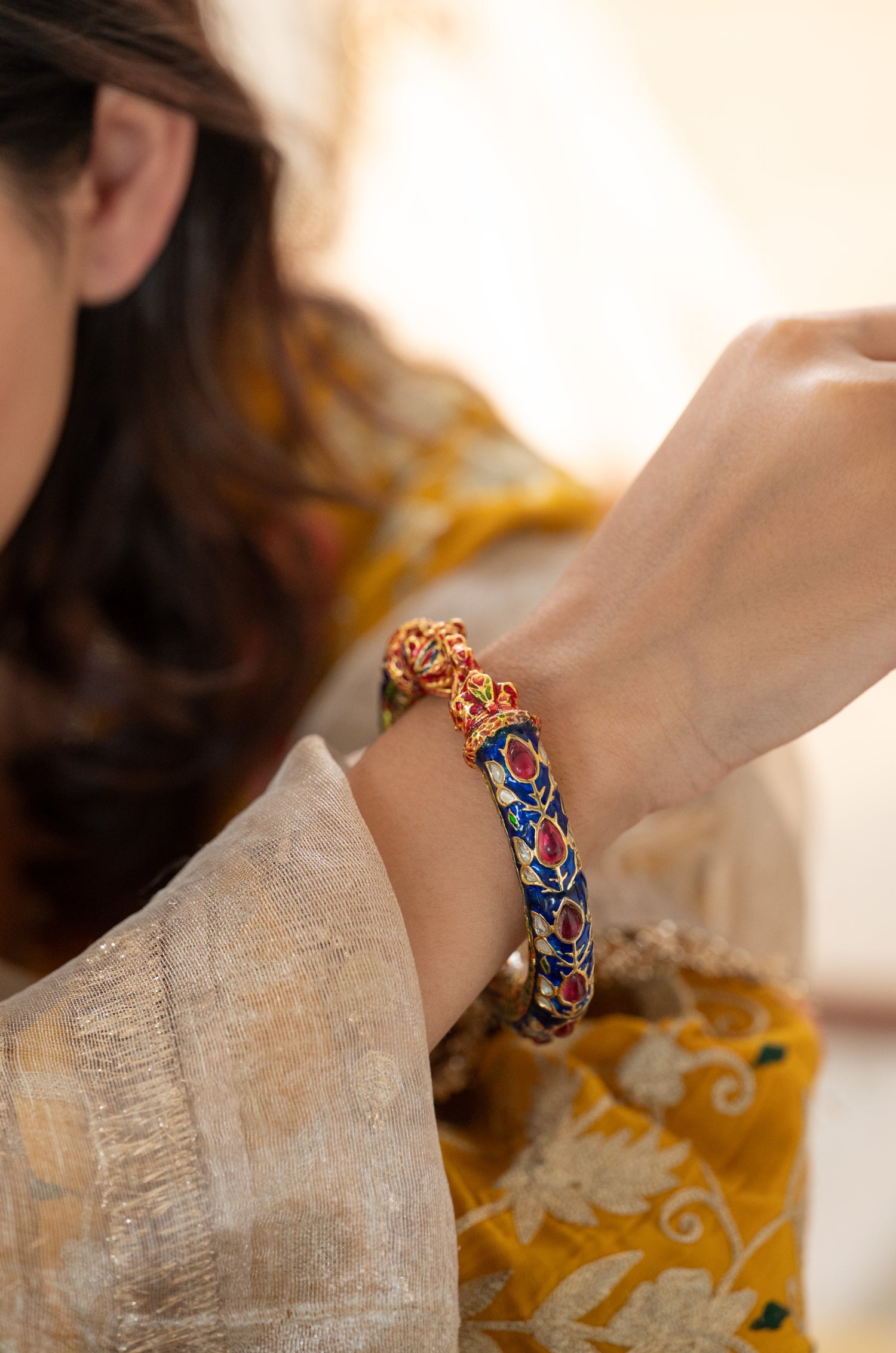 Amilia Blue Meenakari Bangle