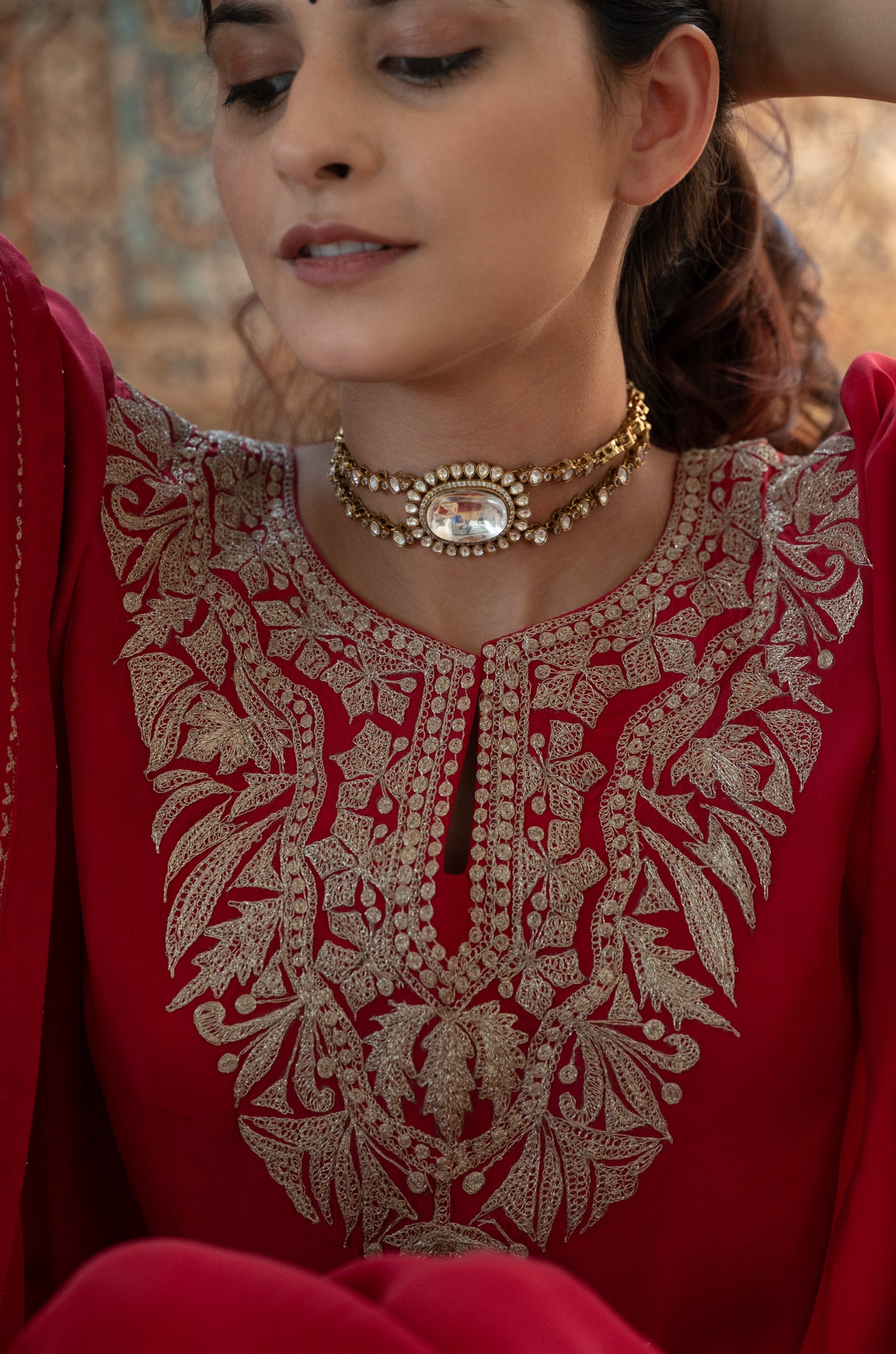 Sheen Polki Choker Necklace