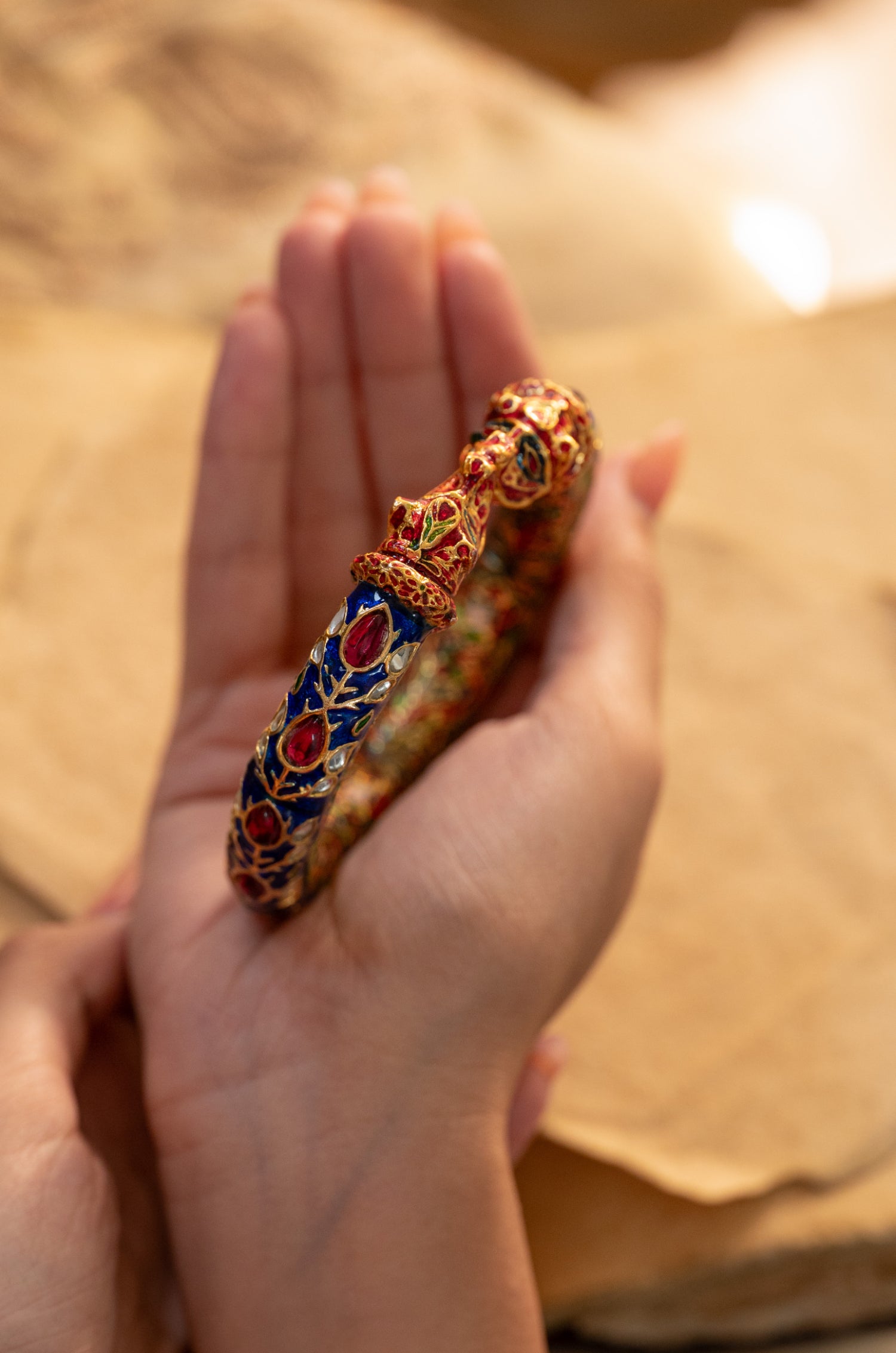 Amilia Blue Meenakari Bangle