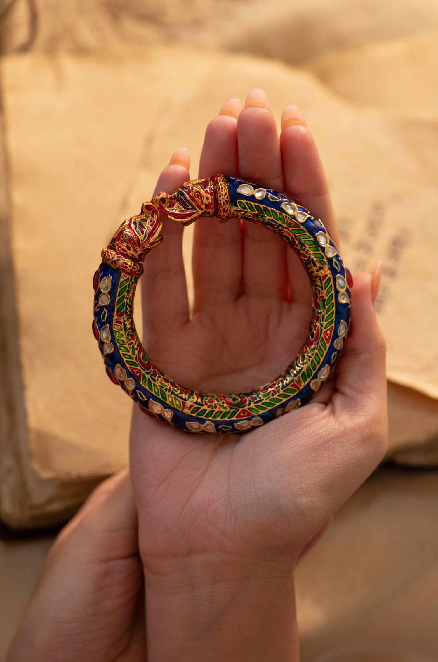 Amilia Blue Meenakari Bangle